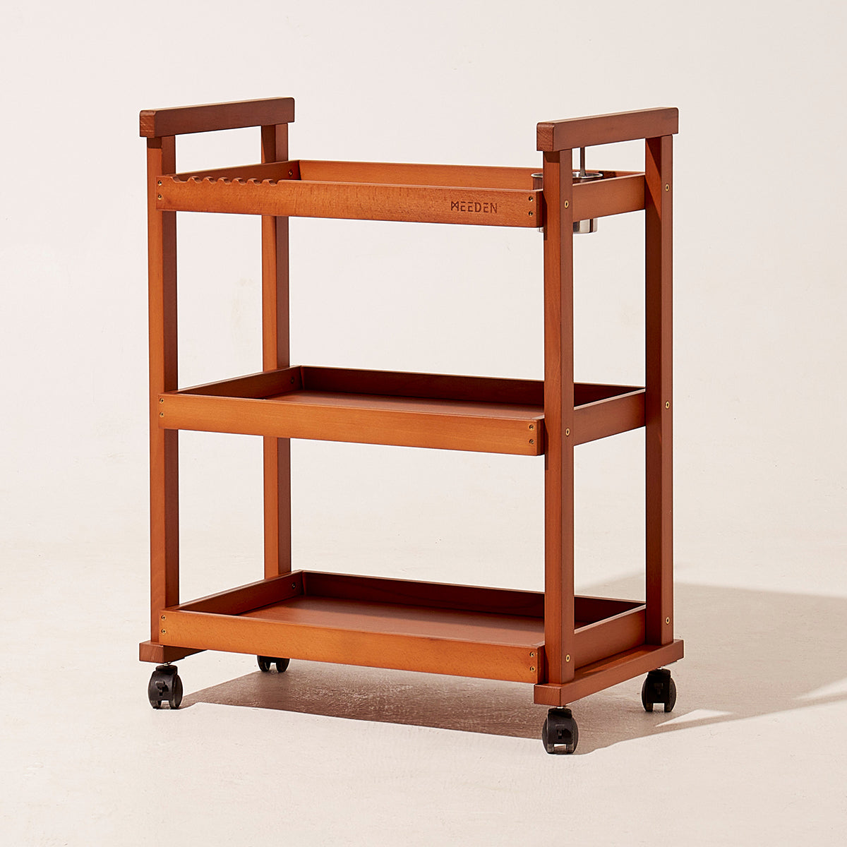 meeden-art-carts-desserte-bois-3-niveaux-noyer-clair-w13 image 1