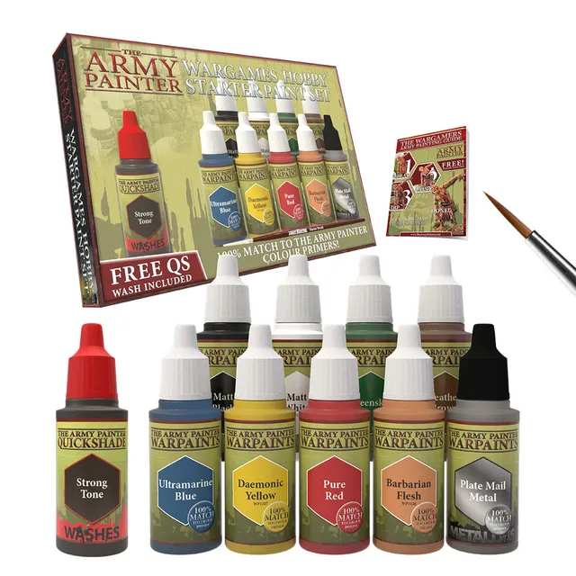 the-army-painter-warpaints-starter-paint-set-peinture-10-couleurs-pinceau image 1