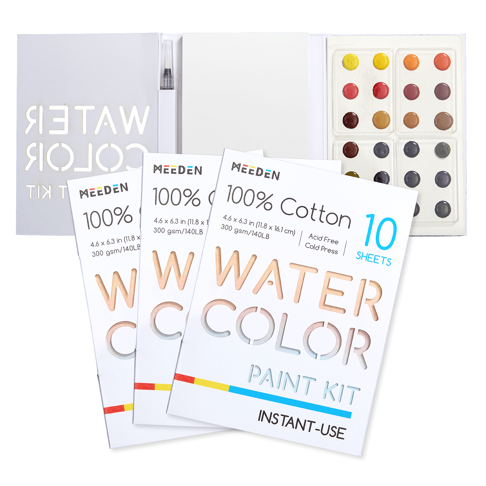 meeden-watercolor-kit-aquarelle-24-couleurs-voyage image 2