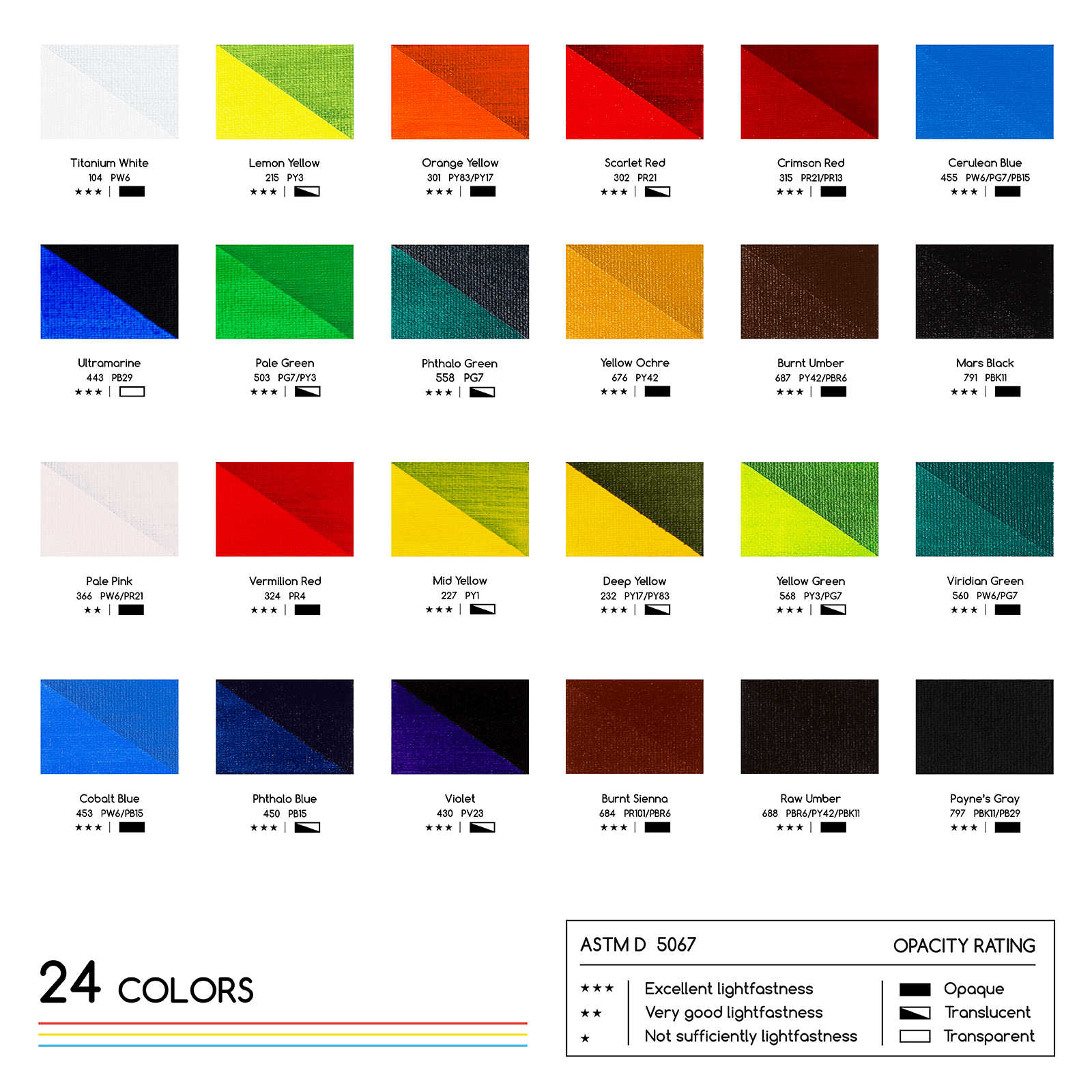 meeden-acrylic-paint-peinture-acrylique-24-tubes-12-ml-multicolore image 8