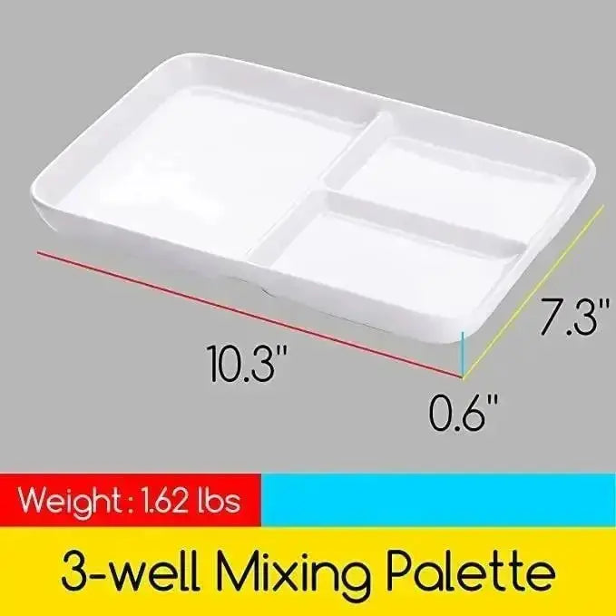 meeden-palettes-palette-c-ramique-3-godets-25x18-cm-blanc image 2