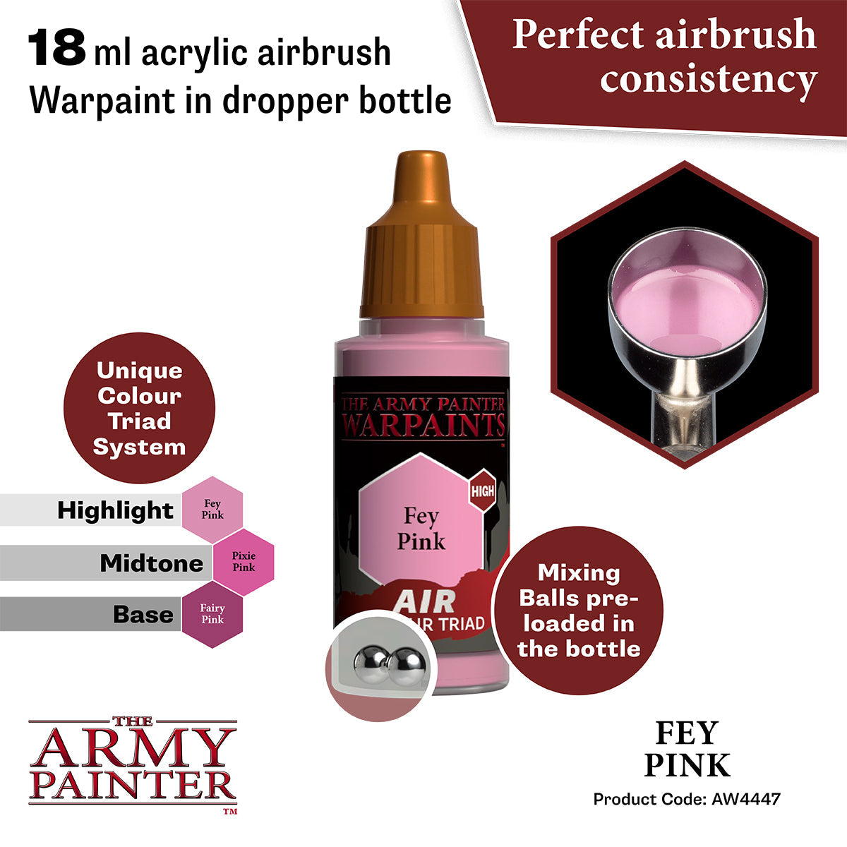 the-army-painter-warpaints-air-fey-pink-peinture-a-rographe-rose-18ml image 2