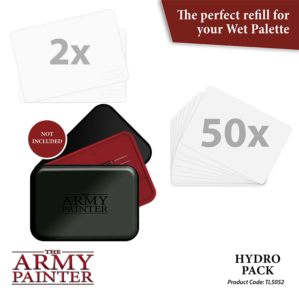 the-army-painter-tools-wet-palette-hydro-pack-recharge-50-feuilles image 2