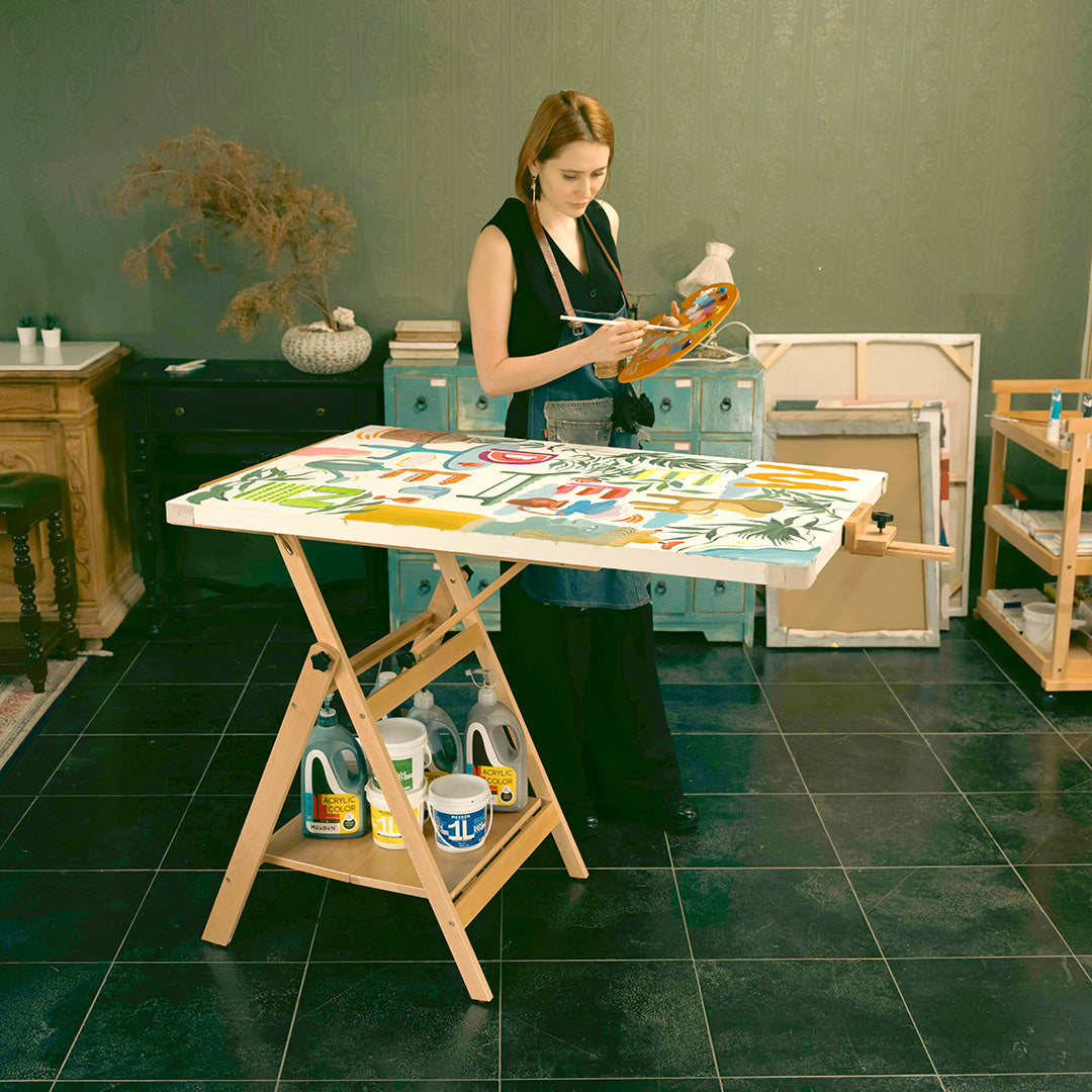 meeden-w10b-chevalet-atelier-h-tre-inclinable-150-cm image 2