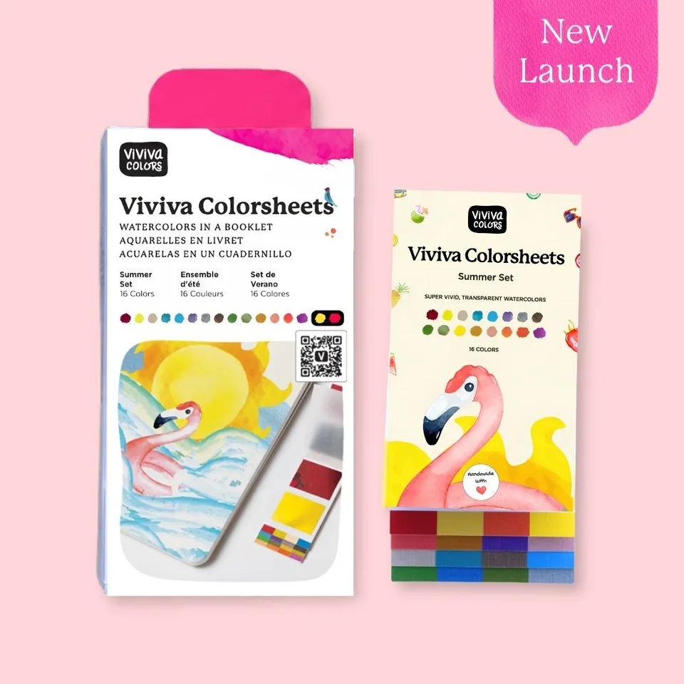 viviva-colors-colorsheets-palette-aquarelle-summer-16-couleurs-fluo image 1