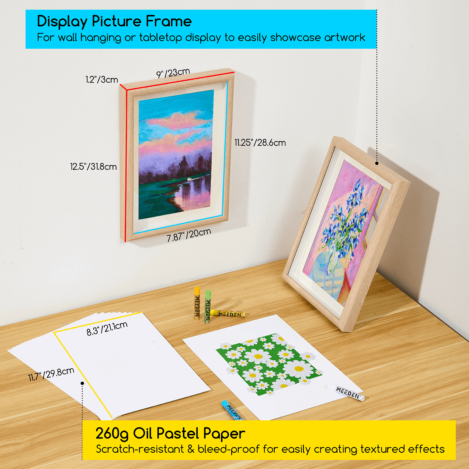 meeden-pastels-coffret-huile-102-pcs-72-couleurs-blanc image 4