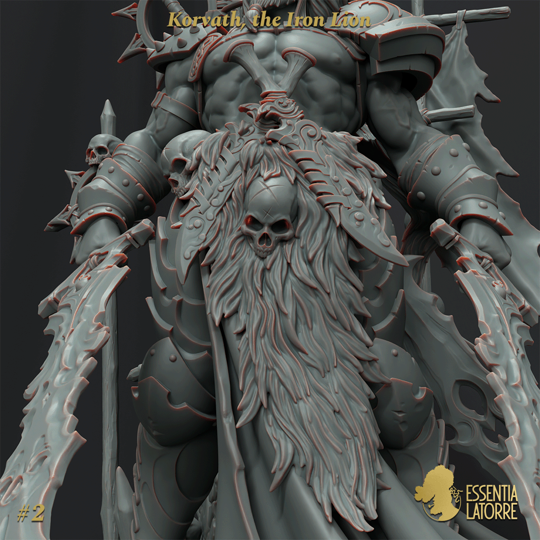 scale75-busts-korvath-the-iron-lion-buste-peindre image 3