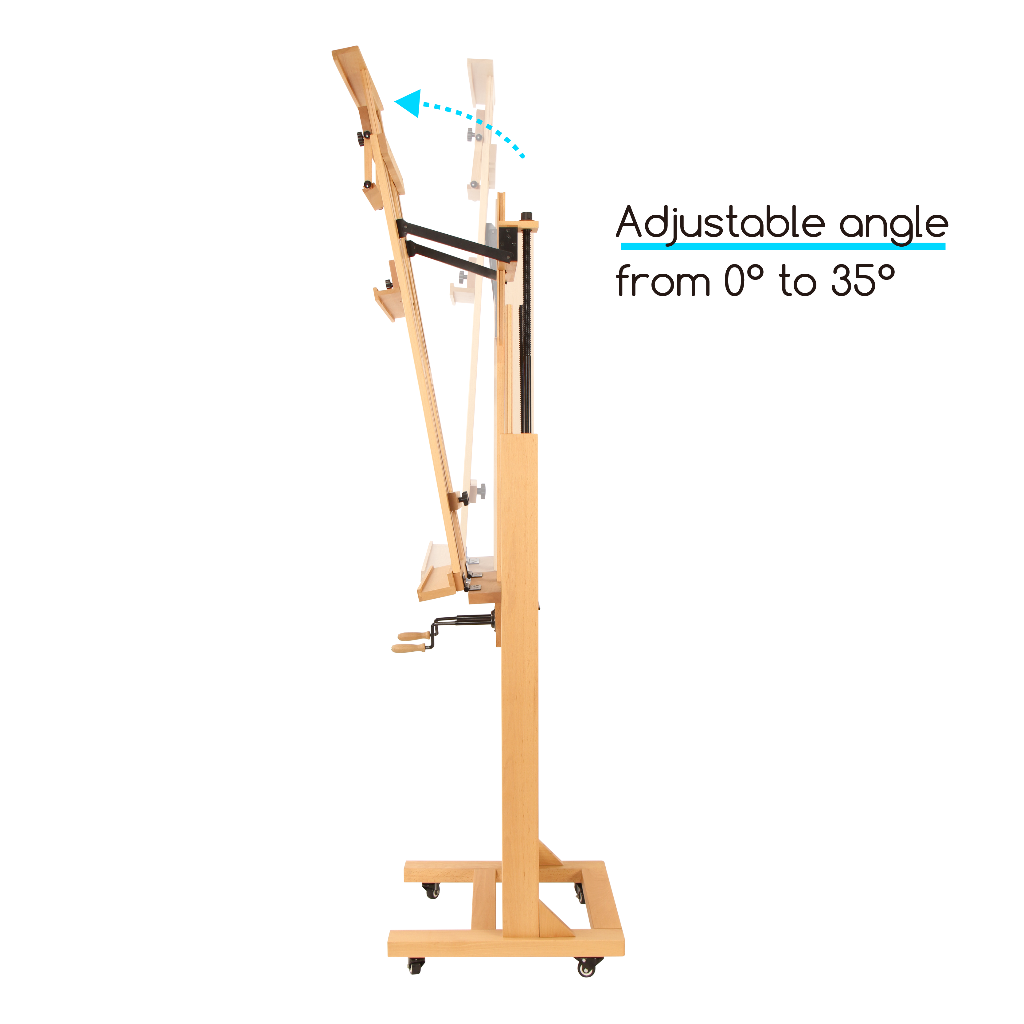 meeden-floor-easels-chevalet-bois-h-tre-manivelle-dhj-1 image 4