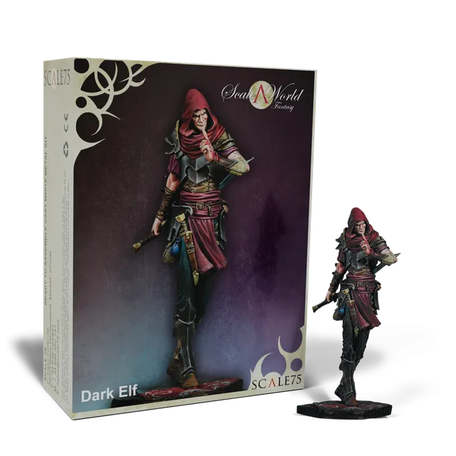 scale75-scaleworld-fantasy-dark-elf-figurine-m-tal-non-peinte image 1