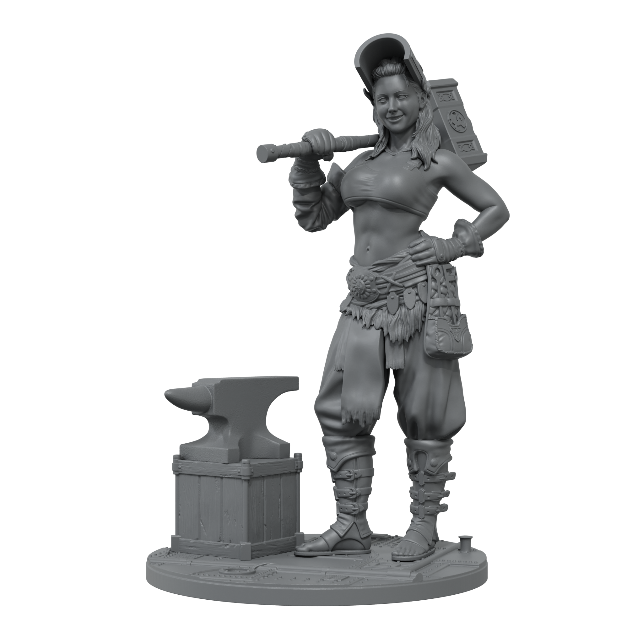scale75-wargames-steampunk-helga-blitz-hammer-figurine-35mm image 3