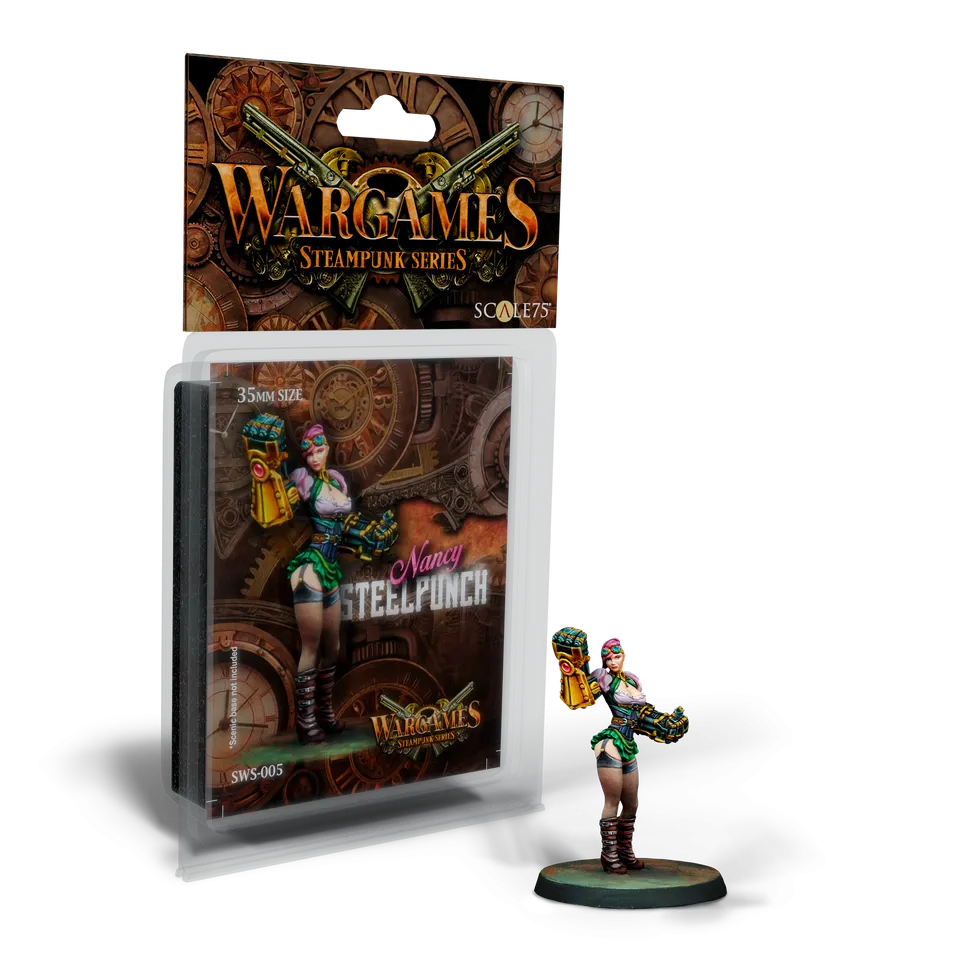 scale75-steampunk-nancy-steelpunch-figurine-35mm-m-tal image 1