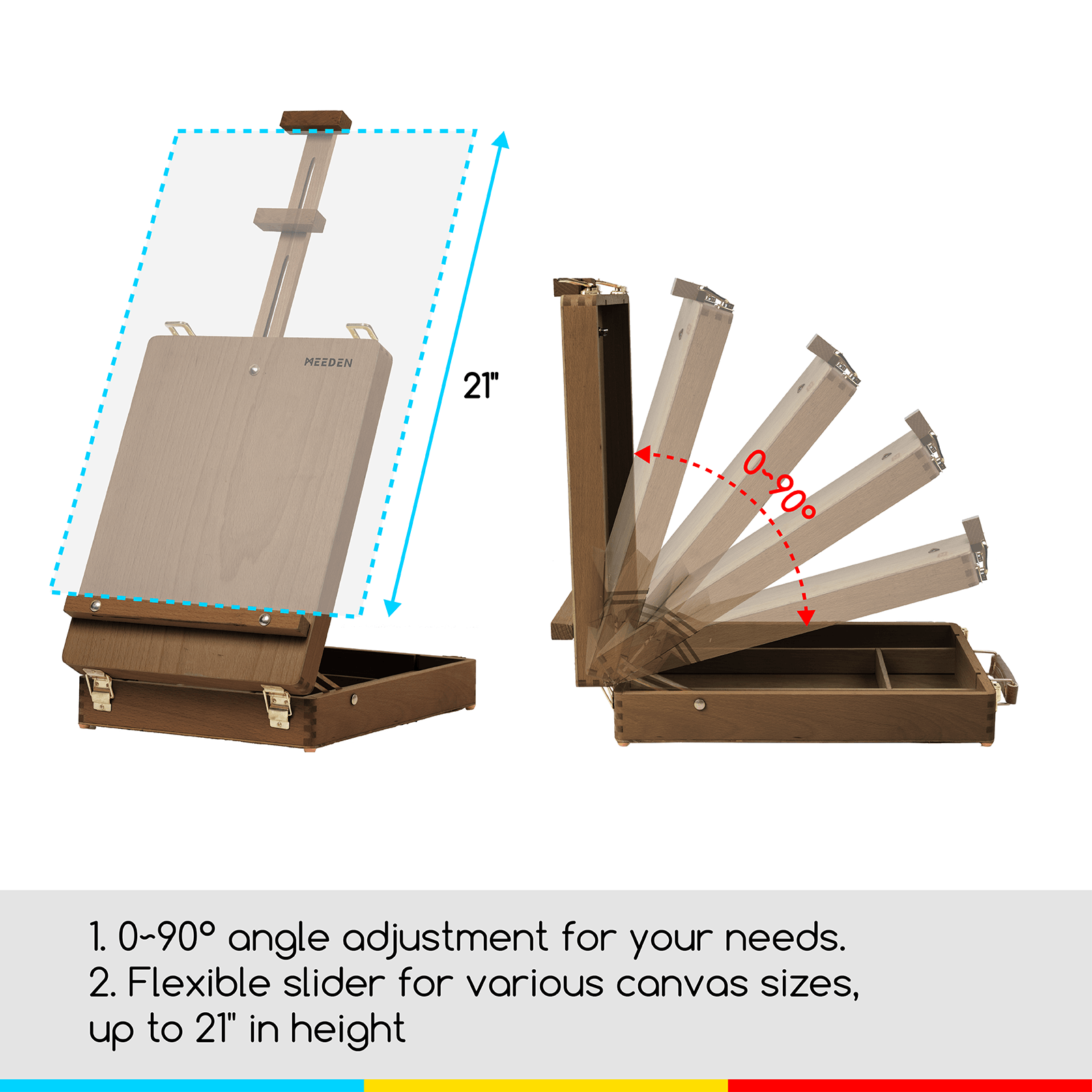 meeden-hbx-3-chevalet-de-table-h-tre-noyer-coffret image 5