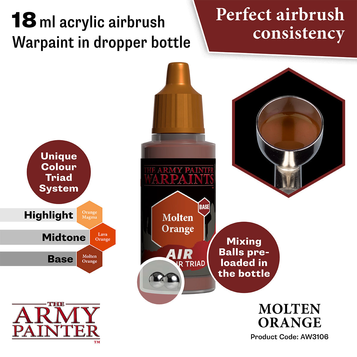 army-painter-warpaints-air-molten-orange-peinture-a-rographe-18ml image 2