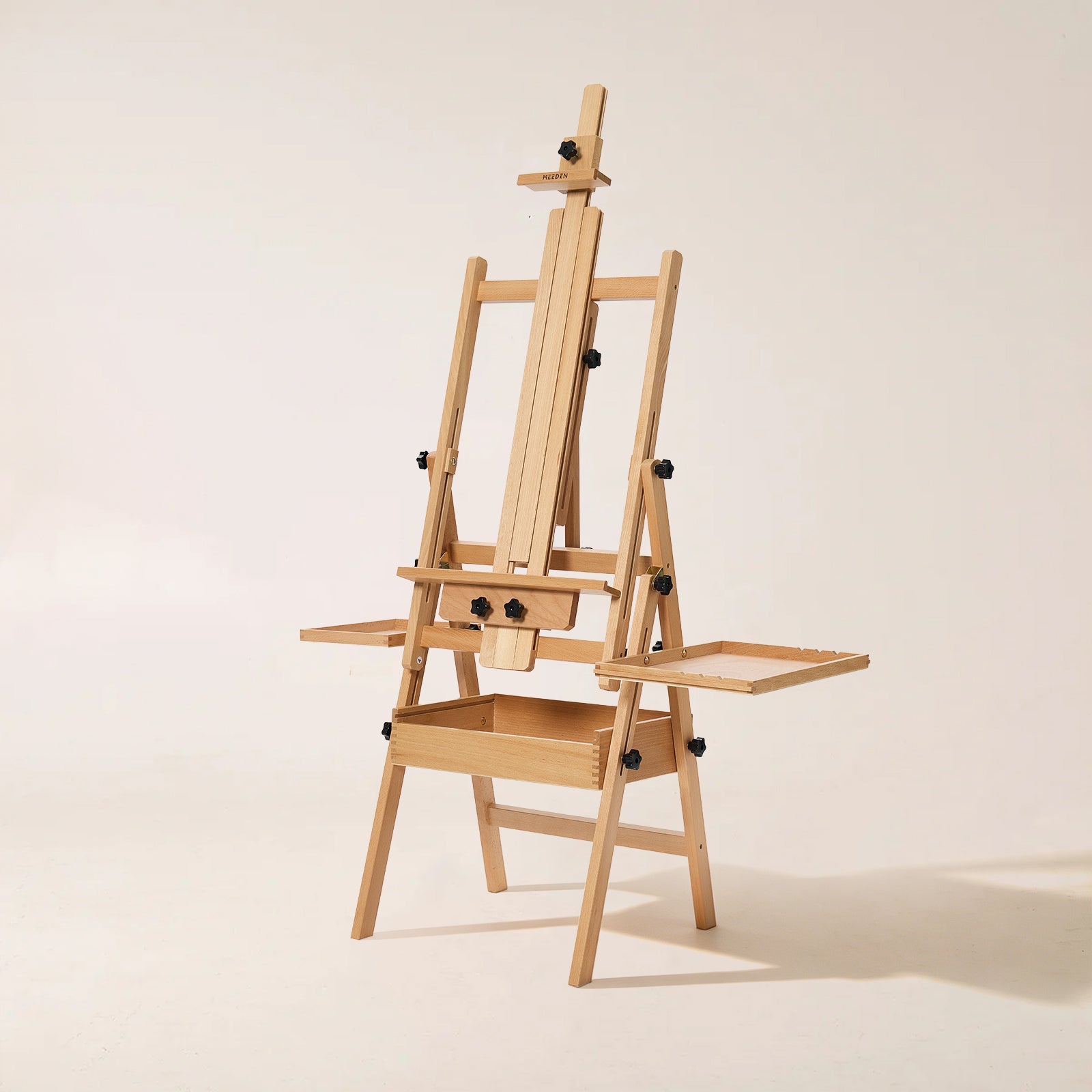 meeden-floor-easels-chevalet-h-tre-naturel-toile-47-pouces image 1