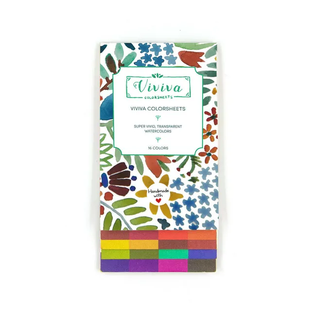 viviva-colorsheets-aquarelle-original-lot-10-x-16-couleurs image 1