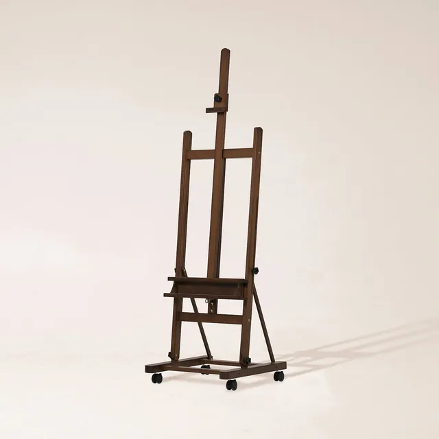 meeden-w02-chevalet-atelier-bois-noyer-toile-122-cm image 1