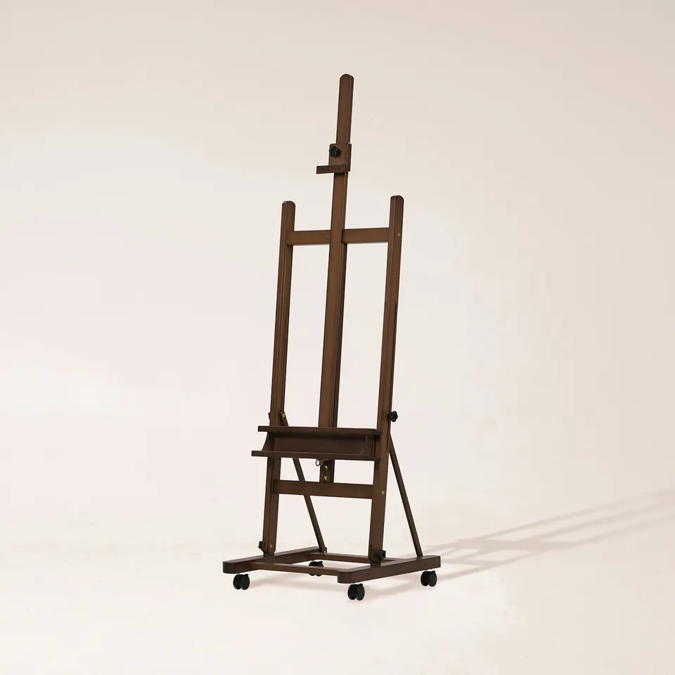 meeden-w02-chevalet-atelier-bois-noyer-toile-122-cm image 1