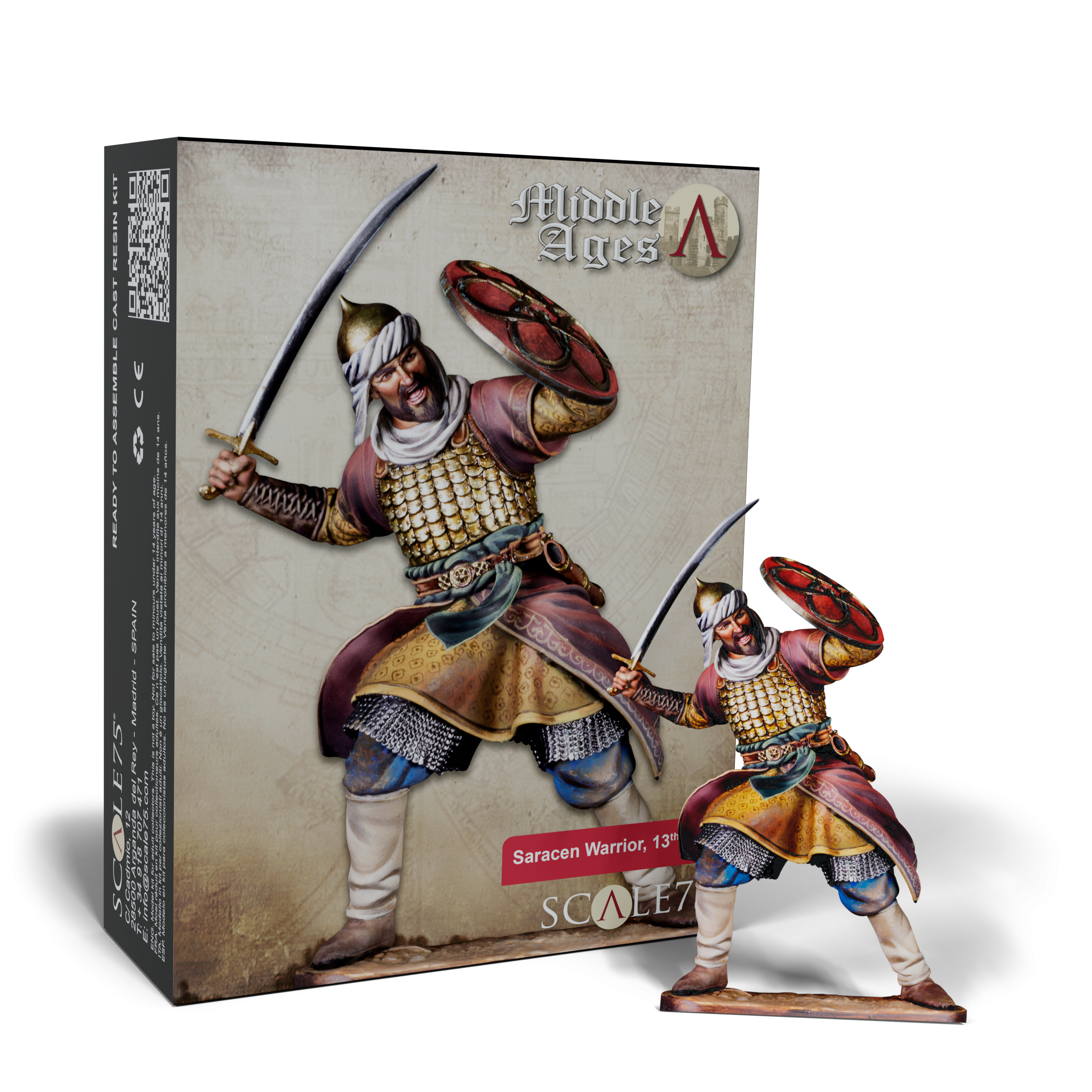 scale75-middle-ages-saracen-warrior-13th-figurine-75mm image 1