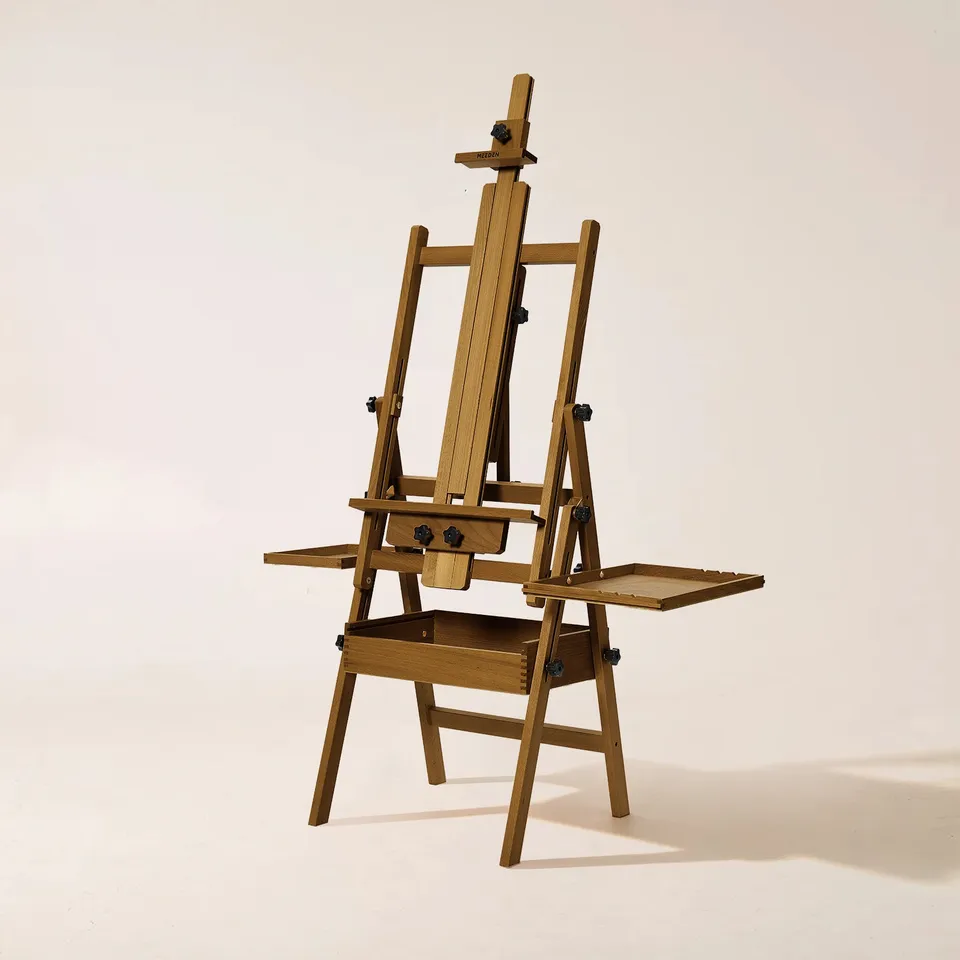 meeden-floor-easels-chevalet-atelier-bois-noyer-47-pouces image 1