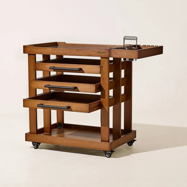 meeden-w13h-desserte-atelier-bois-5-niveaux-noyer image 1
