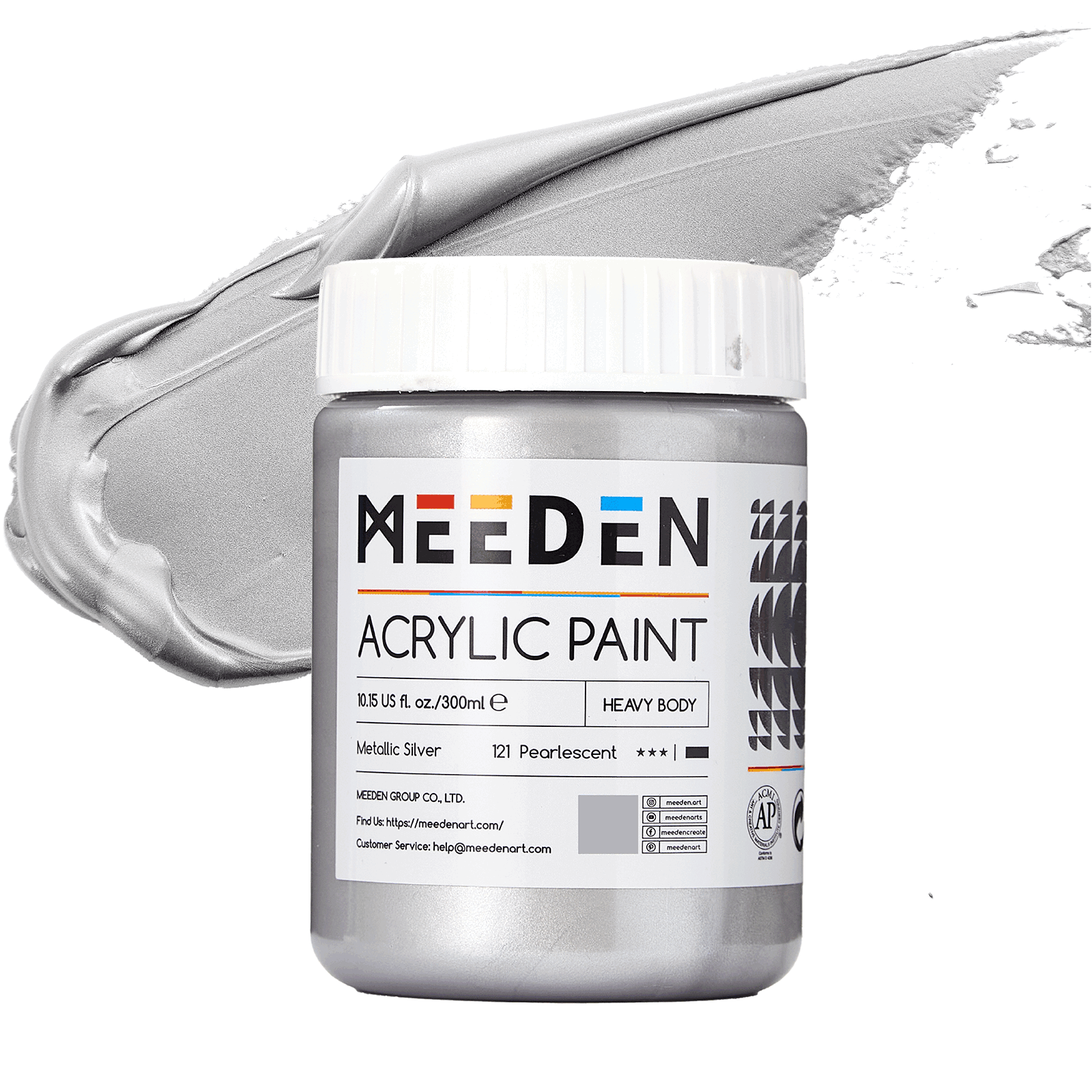 meeden-acrylic-paint-peinture-acrylique-argent-300-ml-metallique image 5