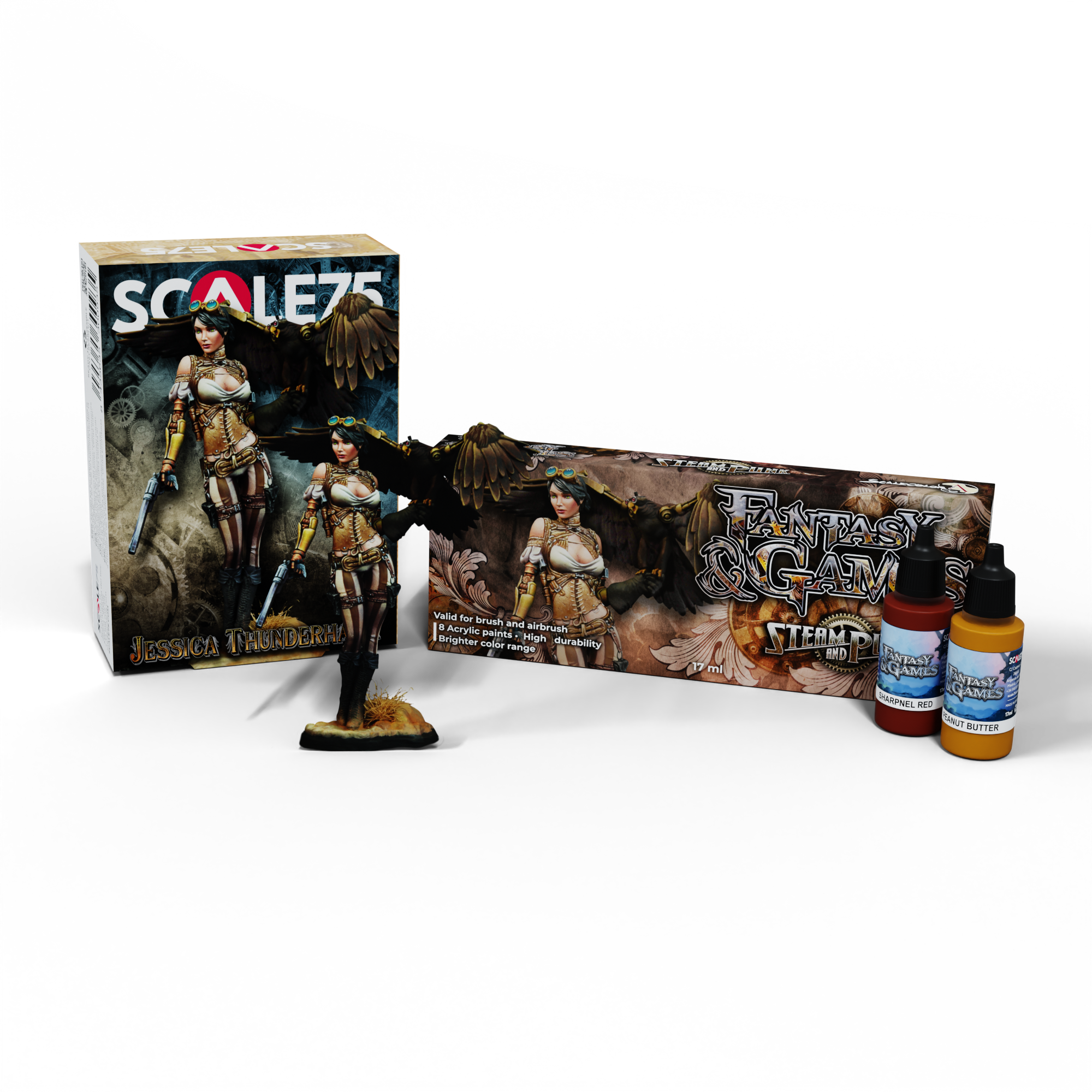 scale75-bundles-steampunk-jessica-thunderhawk-pack-figurine image 1