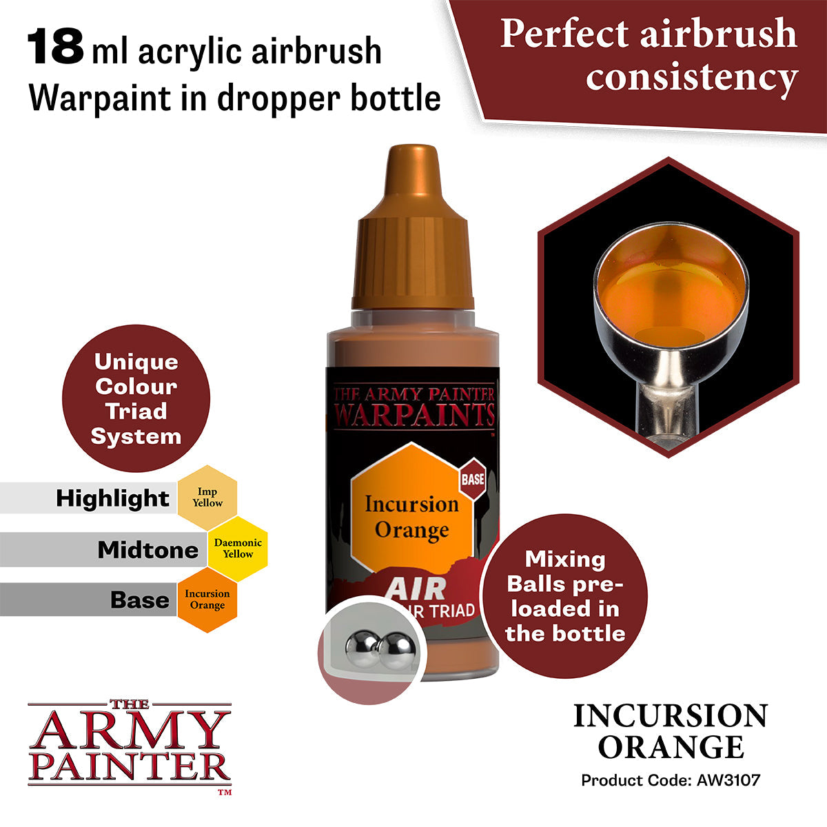 the-army-painter-warpaints-air-incursion-orange-peinture-a-rographe-18-ml image 2