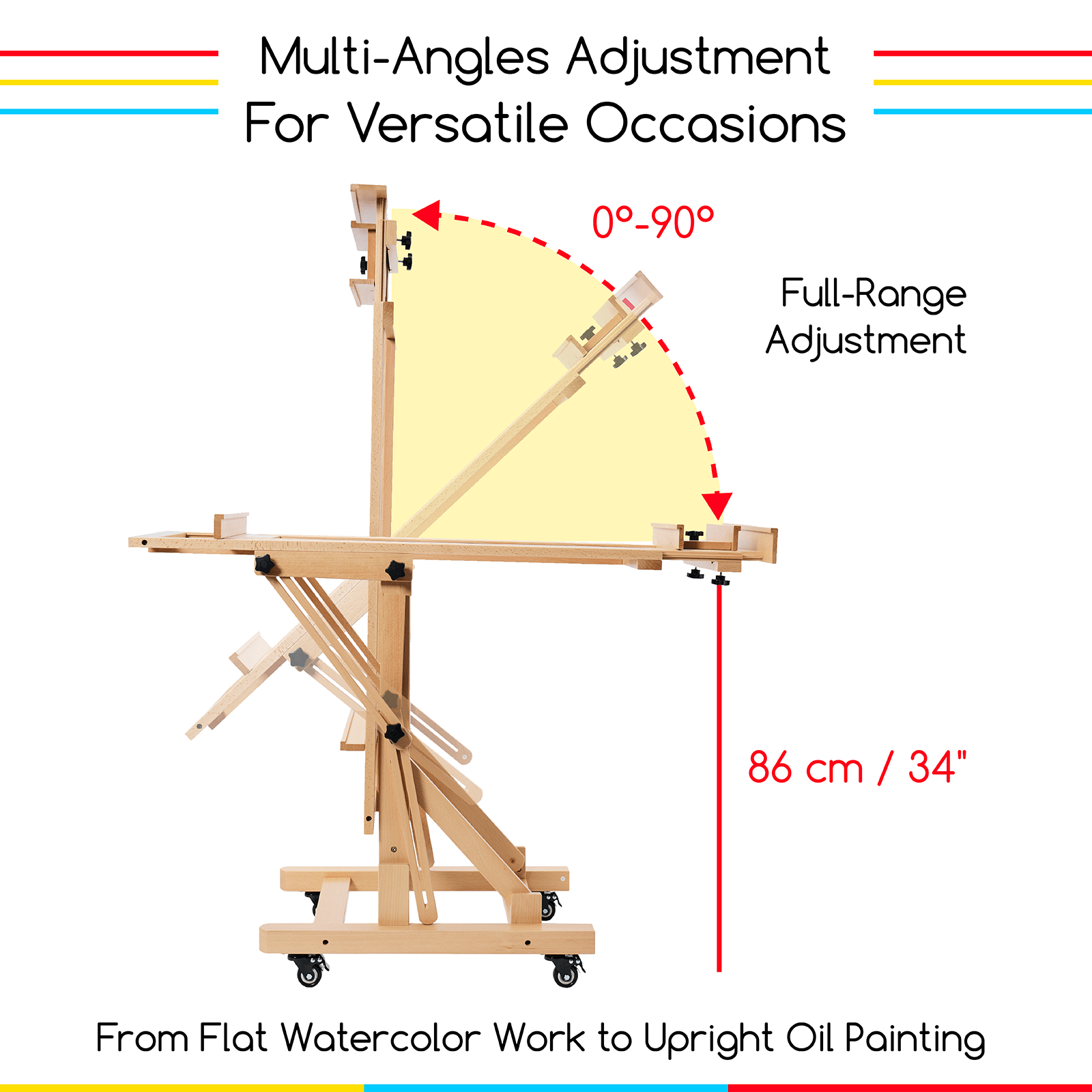 meeden-floor-easels-dhj-3-chevalet-bois-double-toile image 8