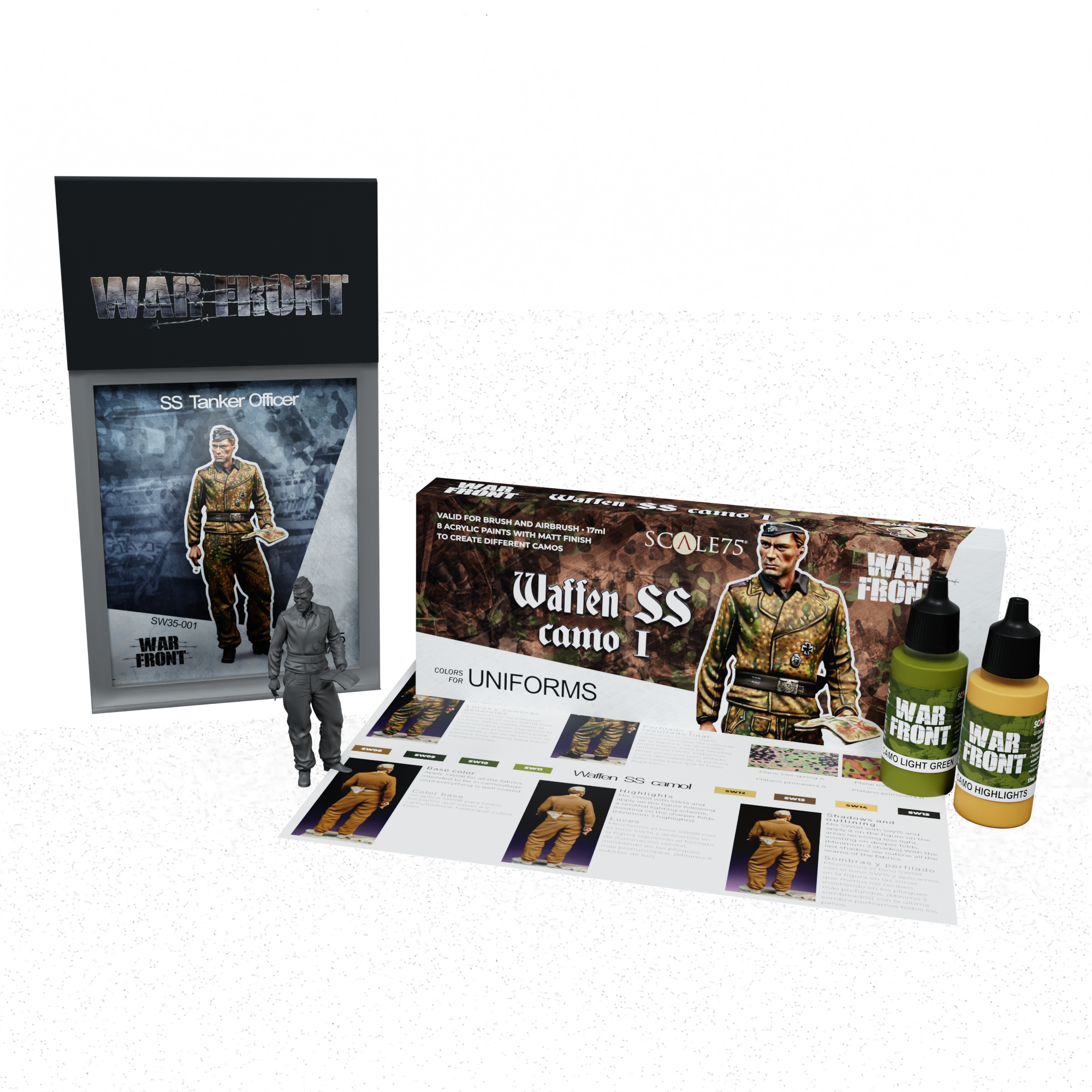 scale75-bundles-pack-waffen-camo-tanker-officer-figurine image 1