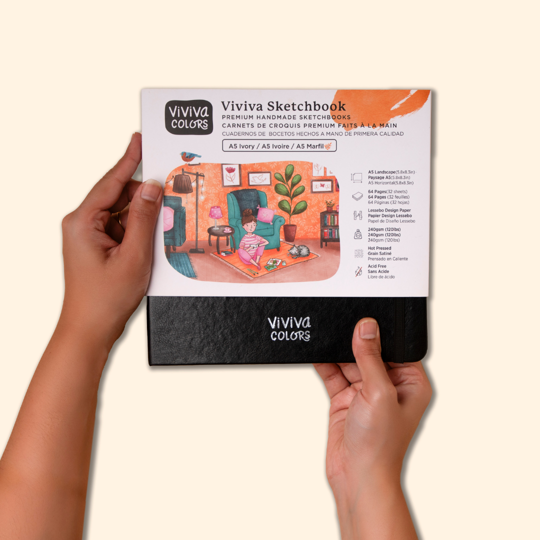 viviva-sketchbook-carnet-a5-ivoire-64-pages image 2