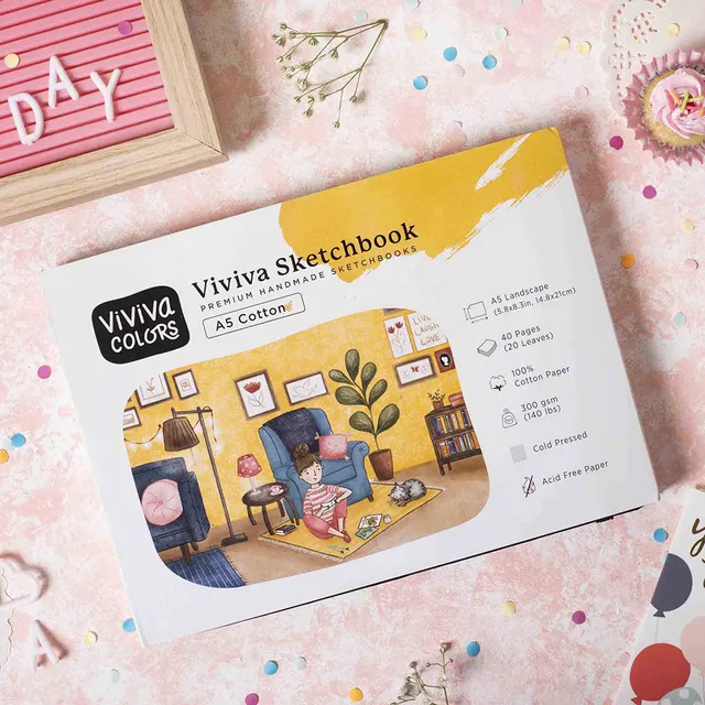 viviva-sketchbook-carnet-a5-coton-40-pages image 1