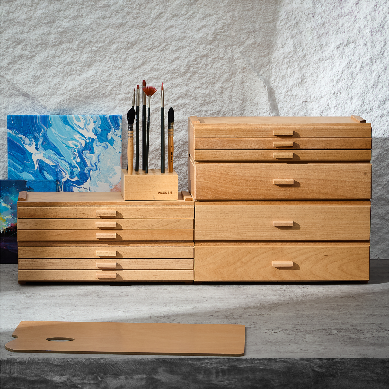 meeden-storage-boxes-bo-te-bois-h-tre-3-tiroirs image 2