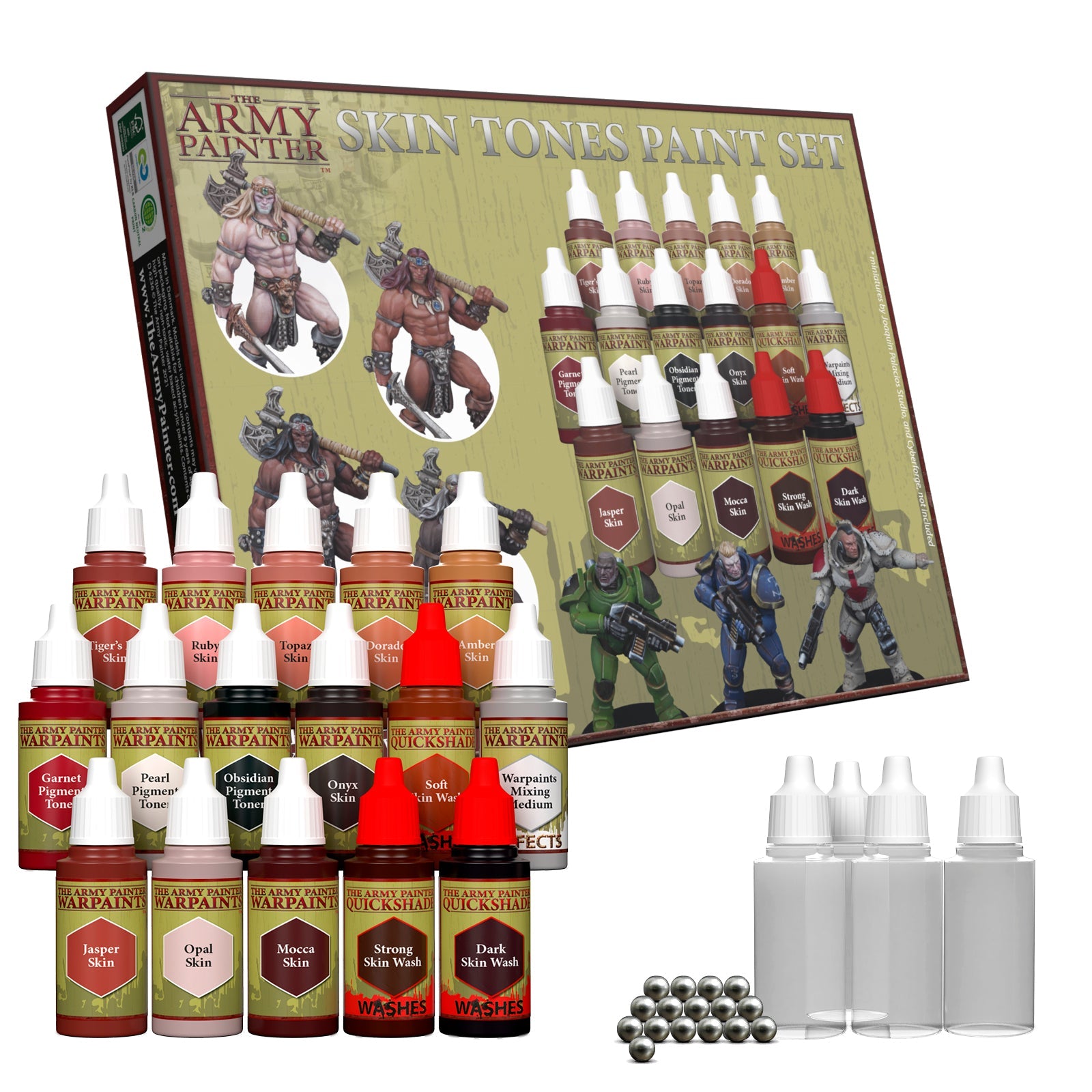 the-army-painter-warpaints-skin-tones-paint-set-peinture-peau-16-pcs image 2
