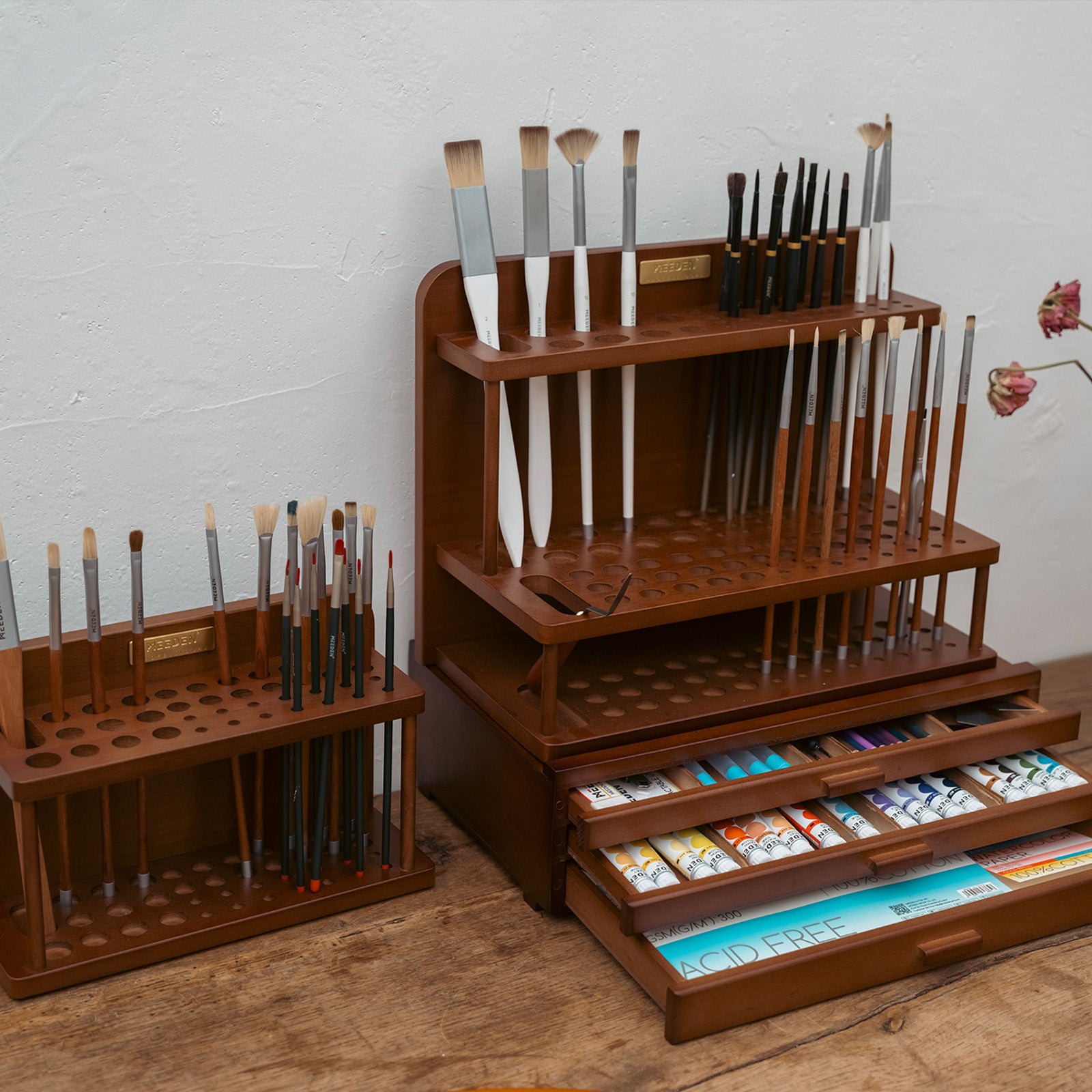 meeden-bj-01-porte-pinceaux-bois-2-niveaux-h-tre image 4