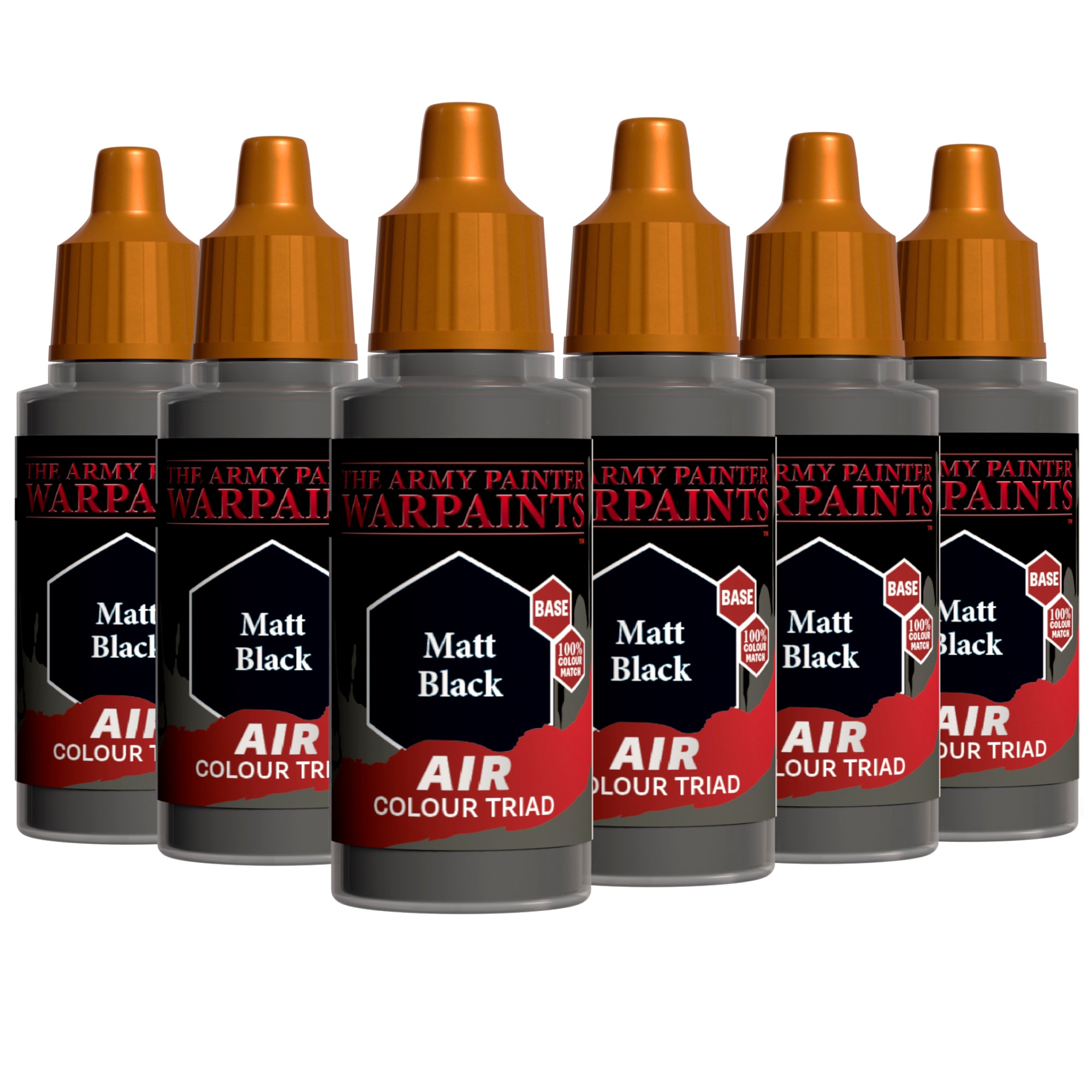 the-army-painter-warpaints-air-matt-black-peinture-a-rographe-lot-6-noir-mat image 1