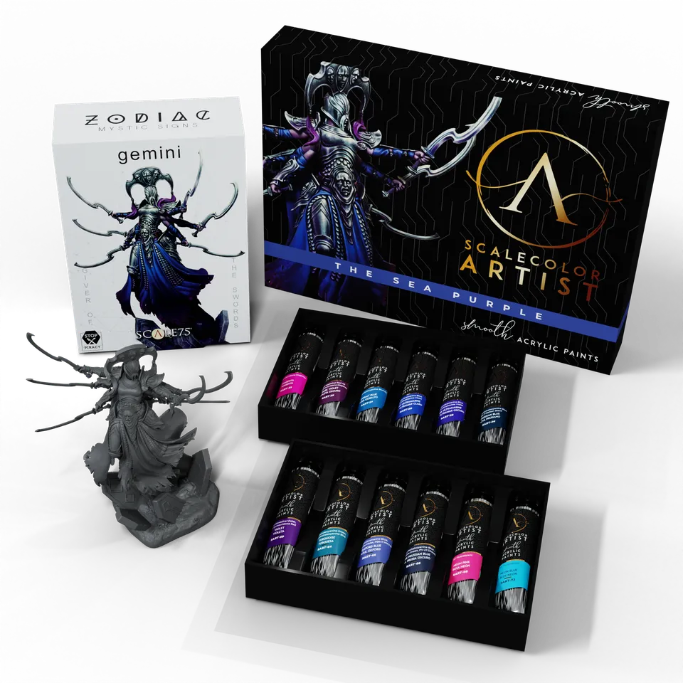 scale75-pack-the-sea-purple-gemini-peinture-figurine image 1