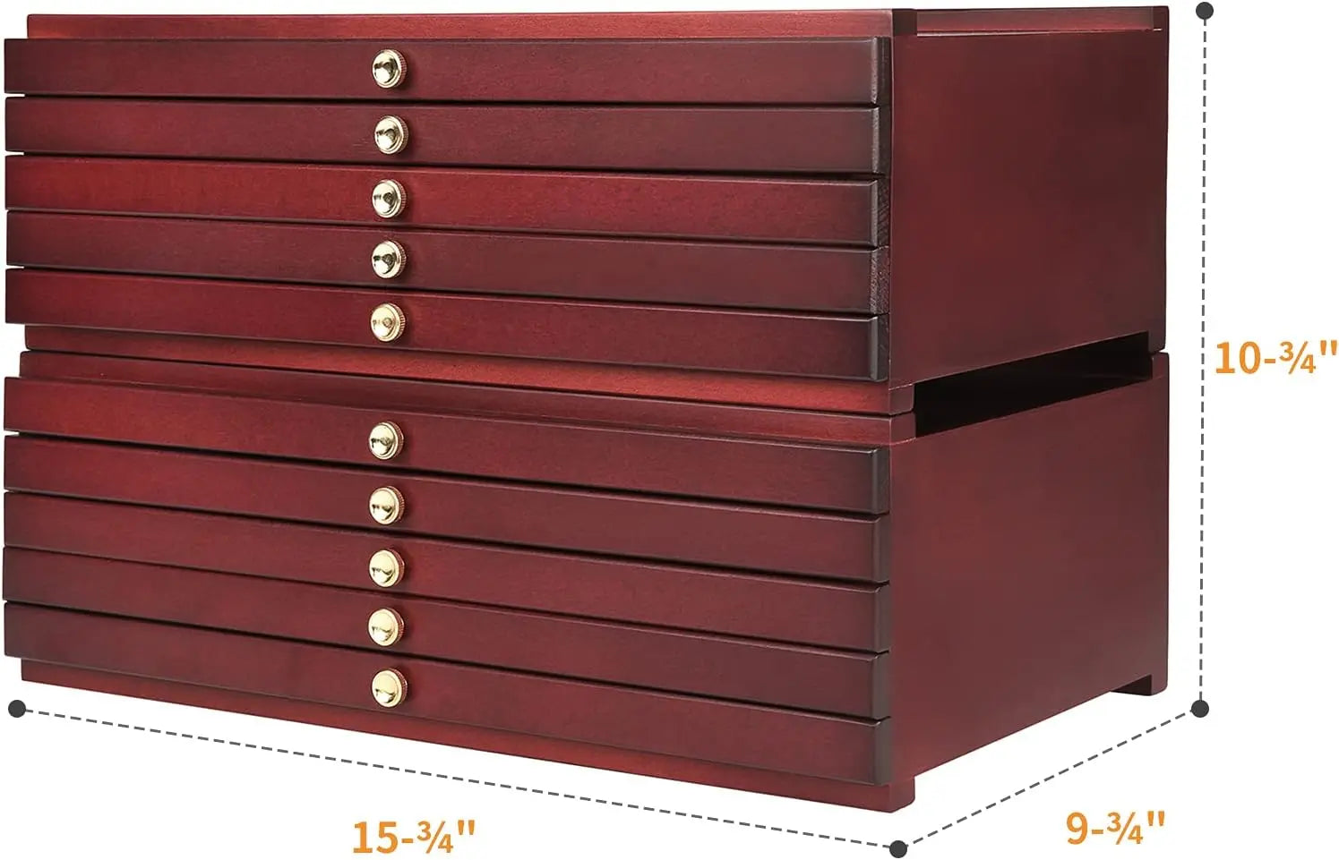 meeden-boite-rangement-10-tiroirs-noyer-fonc-h-tre image 3