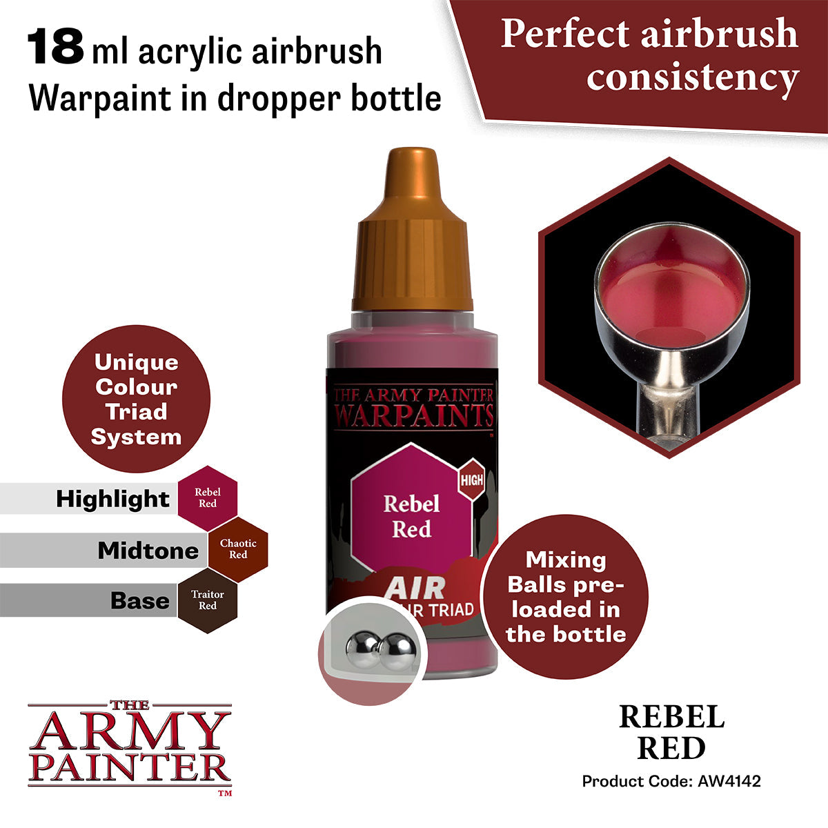 army-painter-warpaints-air-rebel-red-peinture-a-rographe-18ml image 2