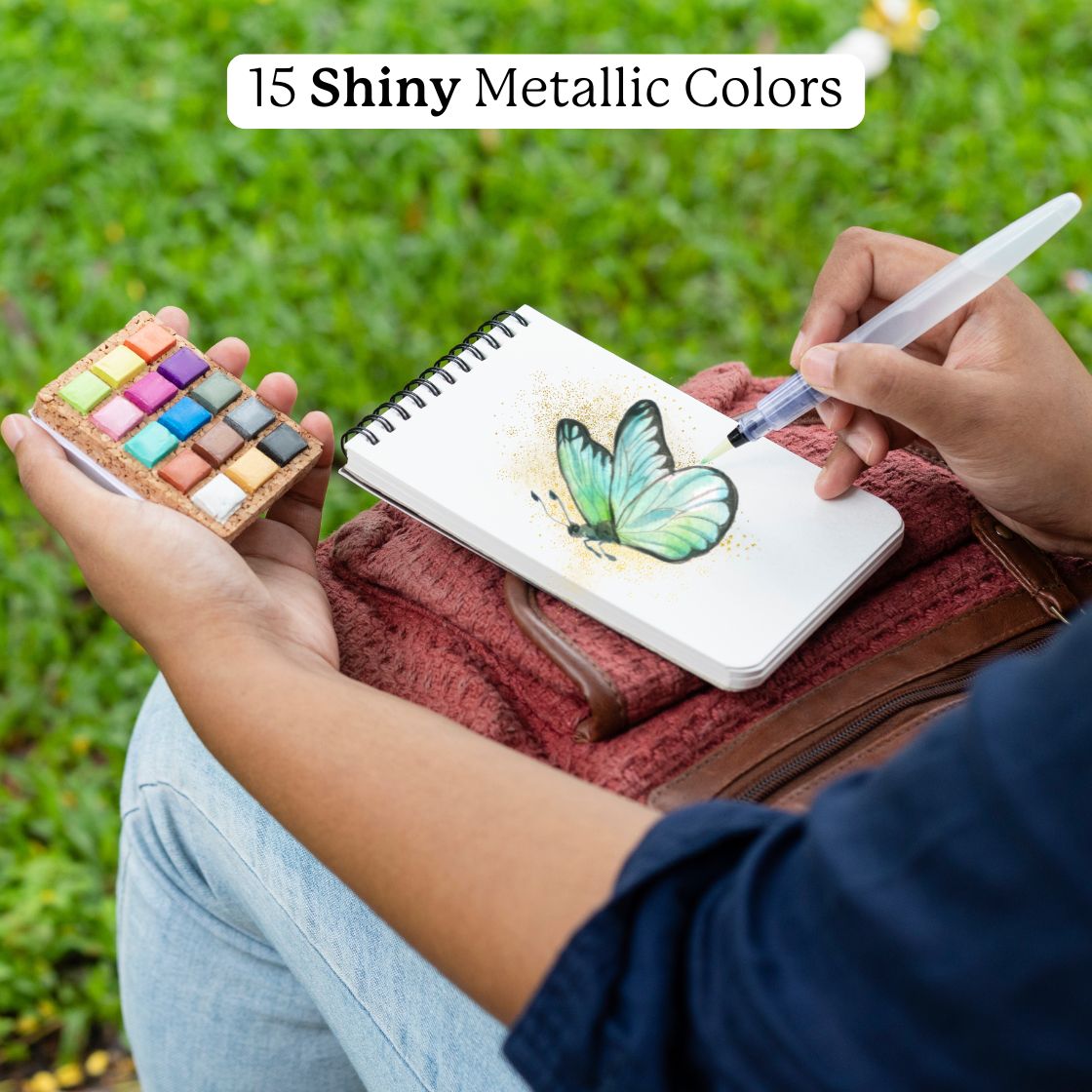 viviva-watercolor-pans-aquarelle-m-tallique-15-couleurs image 4