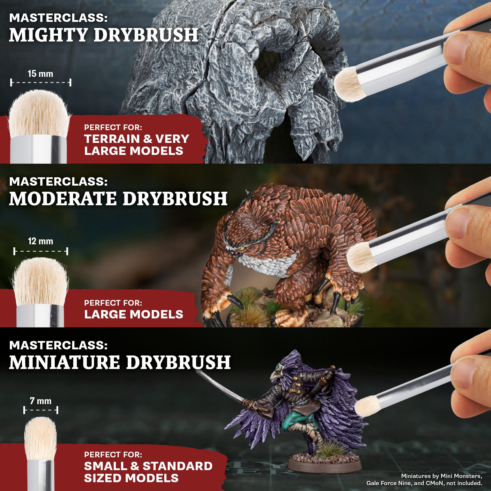 the-army-painter-masterclass-drybrush-set-3-pinceaux-brossage image 2