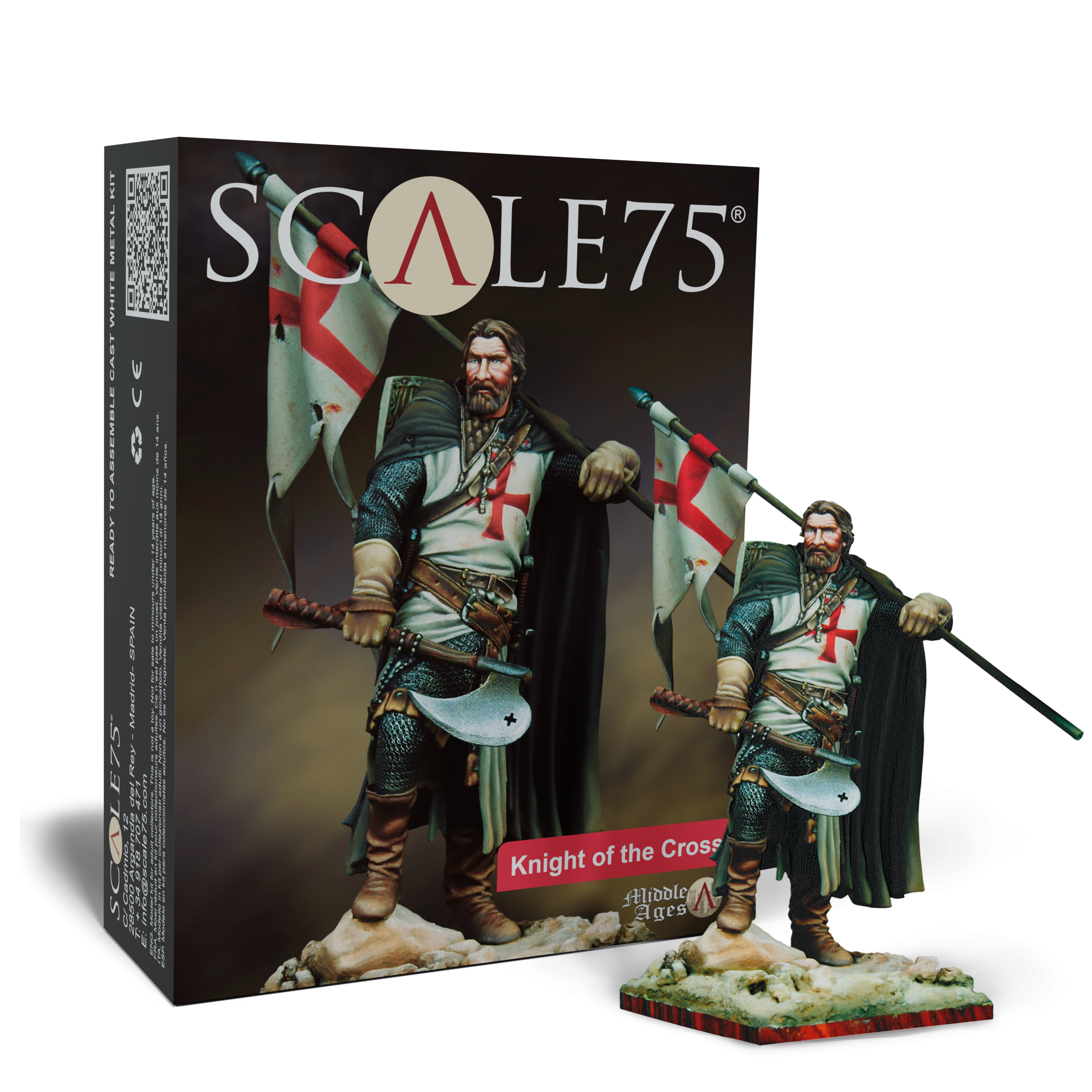 scale75-middle-ages-knight-of-the-cross-figurine-chevalier image 1