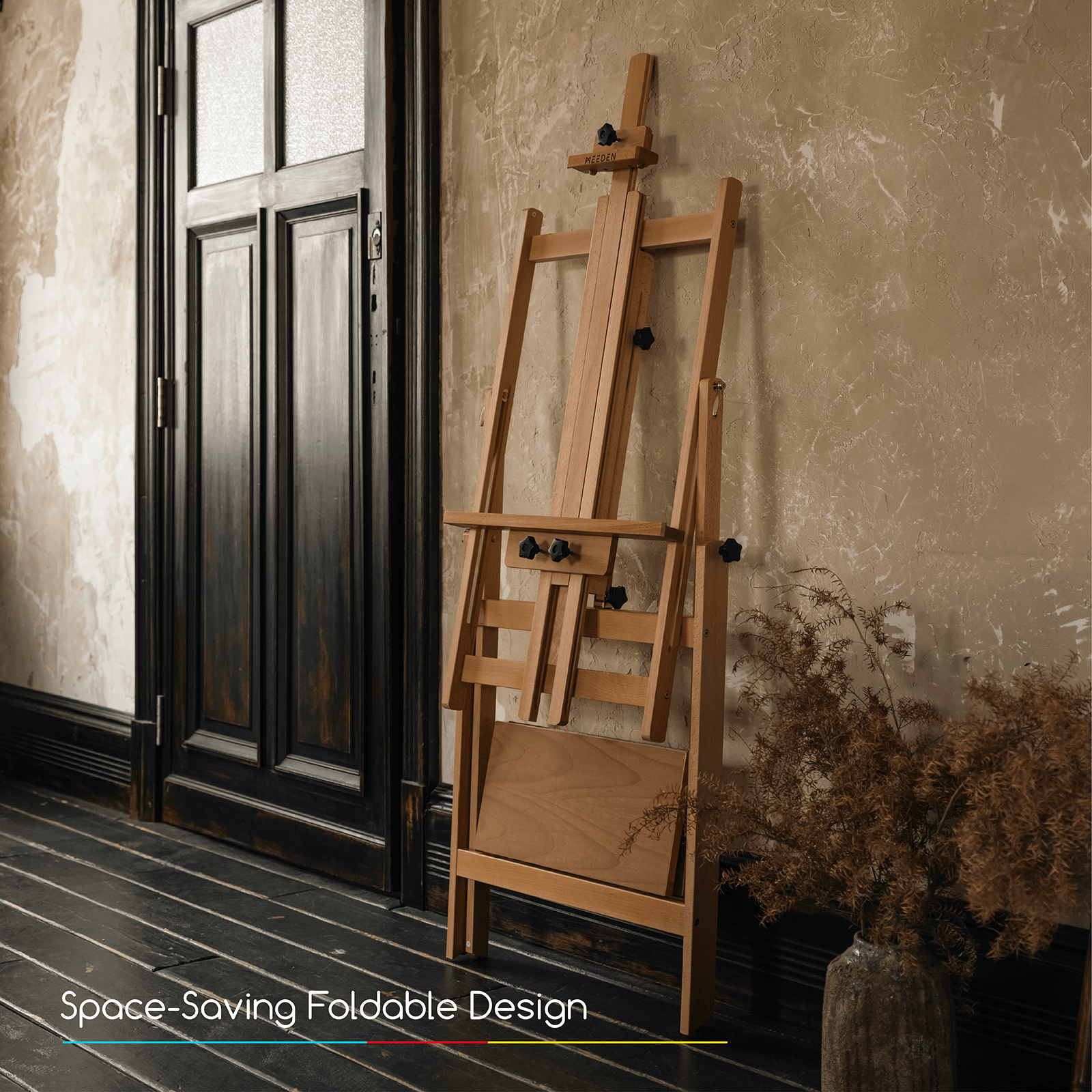 meeden-floor-easels-w10b-noyer-chevalet-bois-toile-150-cm image 2