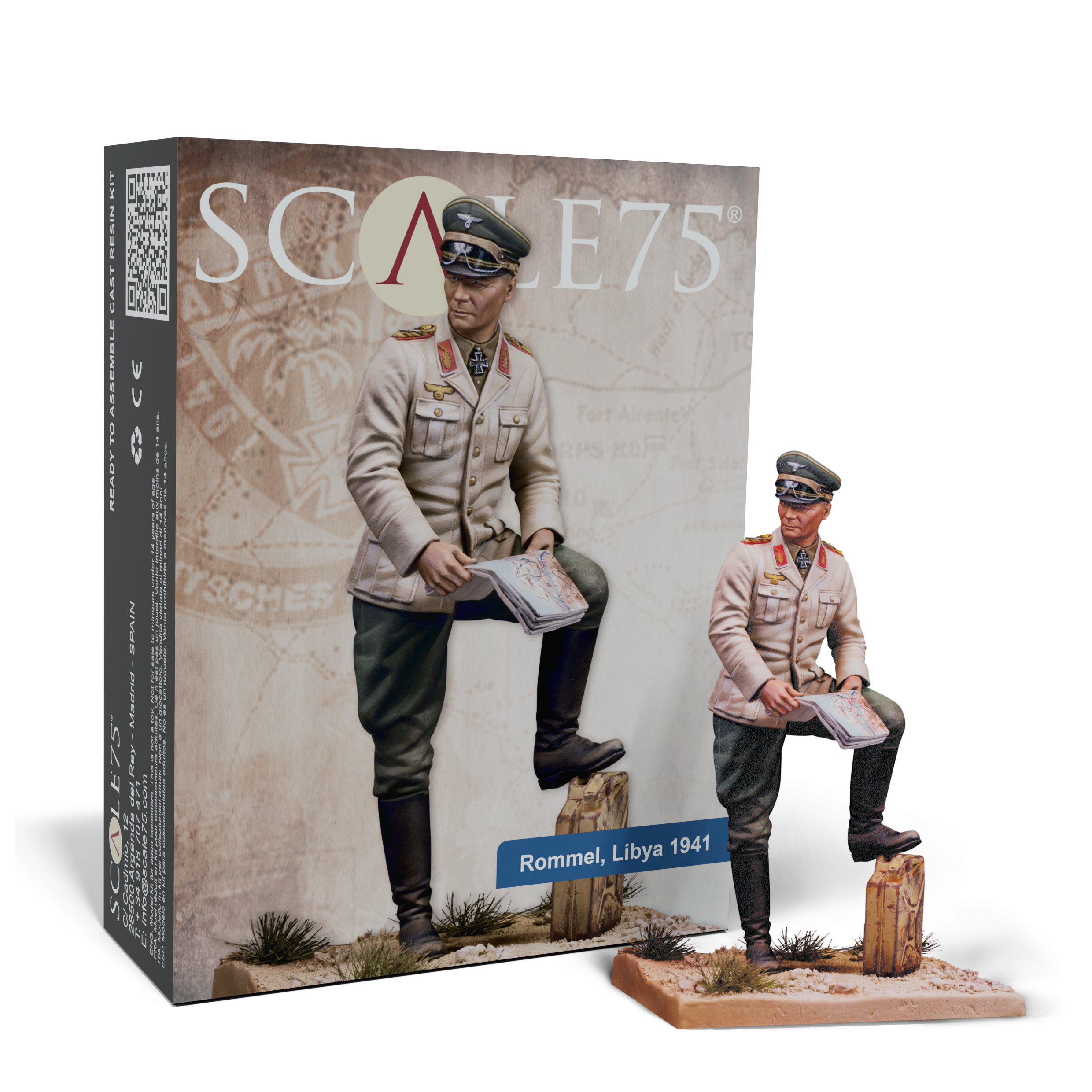 scale75-models-rommel-libya-1942-figurine-75mm-non-peint image 1