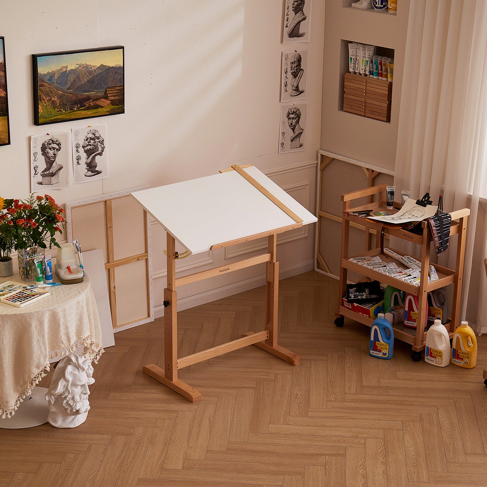 meeden-xsz-5-table-dessin-bois-blanche-inclinable image 8