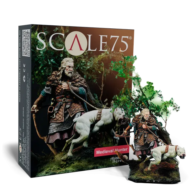 scale75-middle-ages-medieval-hunter-figurine-m-tal-75mm image 1