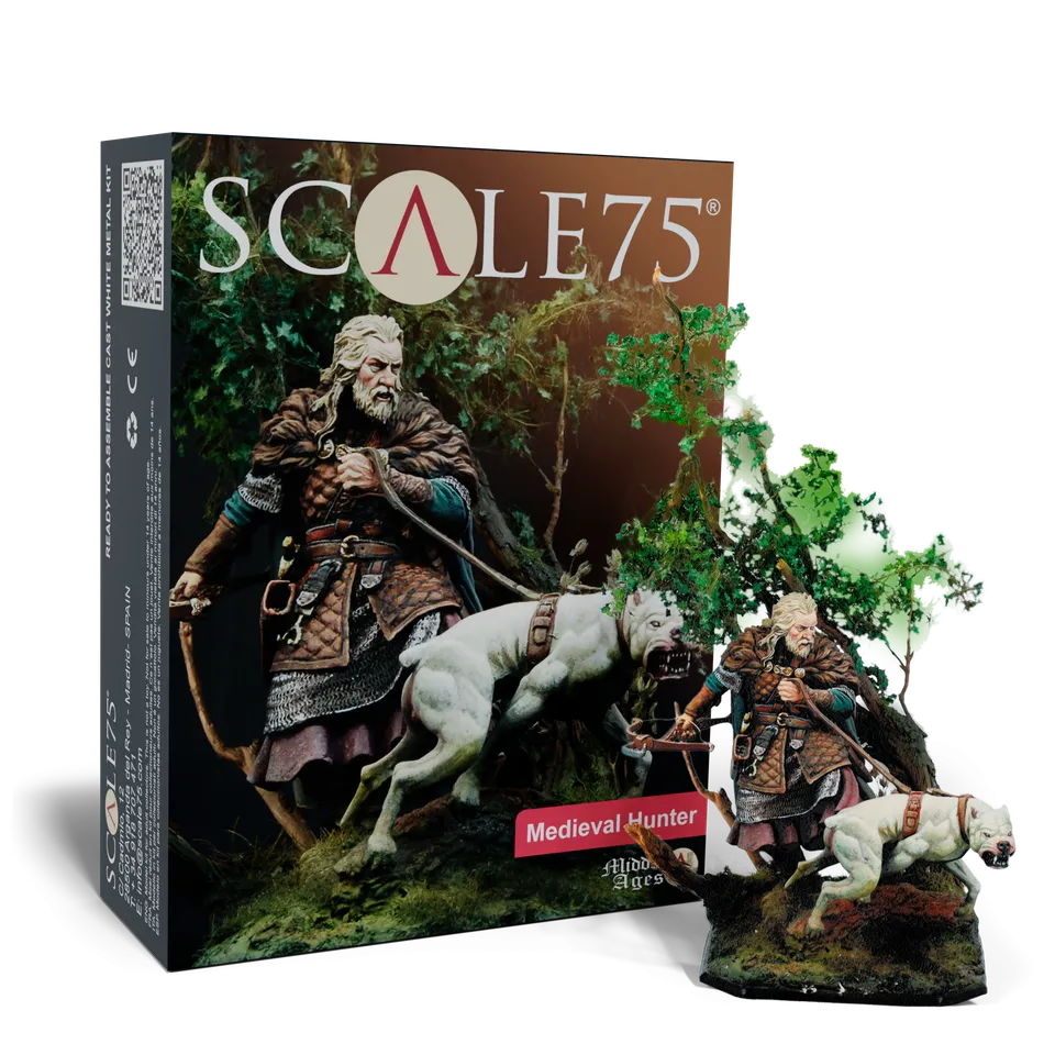 scale75-middle-ages-medieval-hunter-figurine-m-tal-75mm image 1