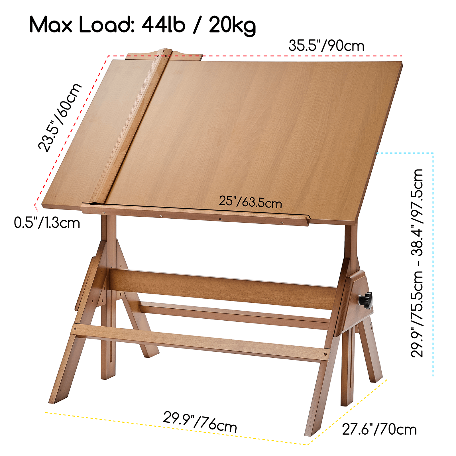 meeden-xsz-2-table-dessin-bois-noyer-tabouret-r-glable image 8