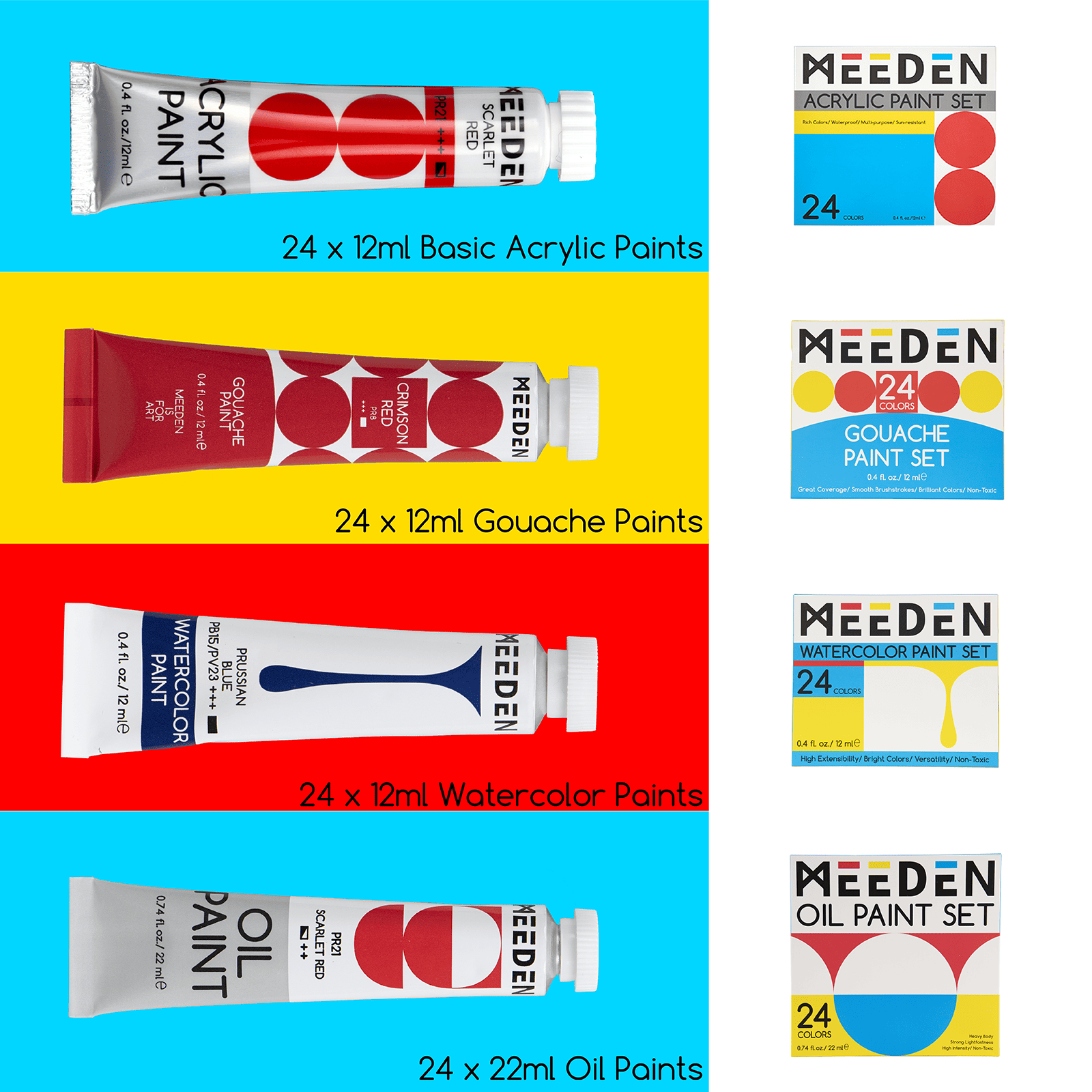 meeden-deluxe-coffret-peinture-141-pi-ces-chevalet-complet image 4