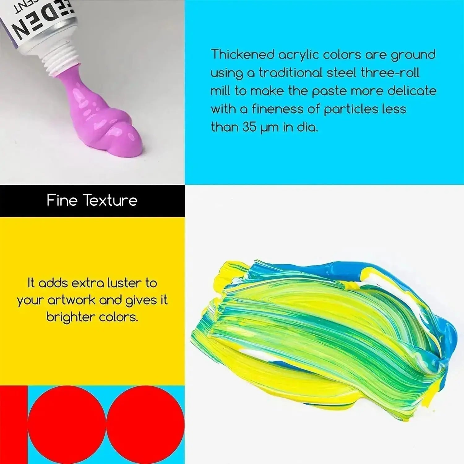 meeden-peinture-acrylique-100-tubes-12-ml-m-tallique-fluo image 4