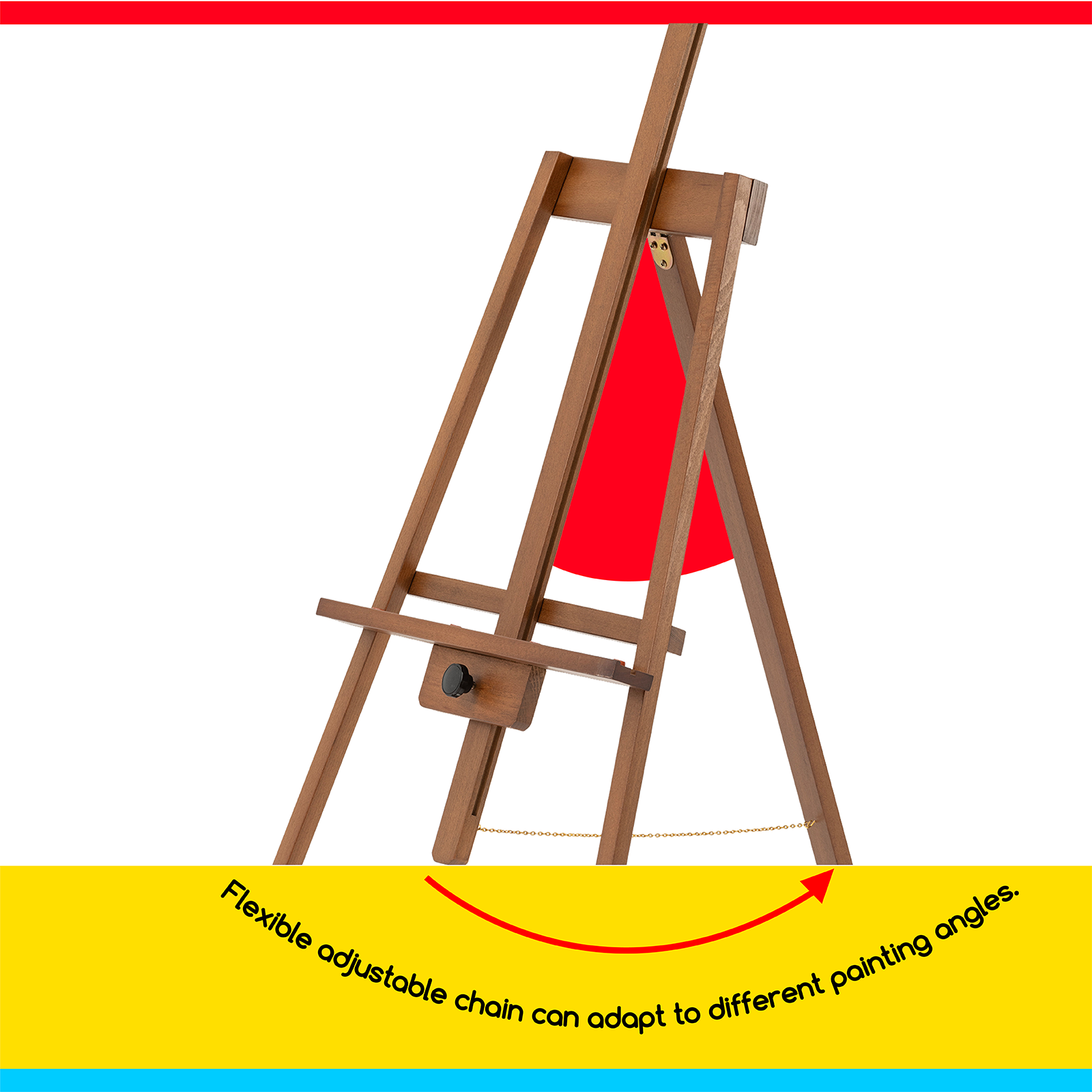 meeden-display-easels-w09-chevalet-tr-pied-bois-noyer-155-cm image 5
